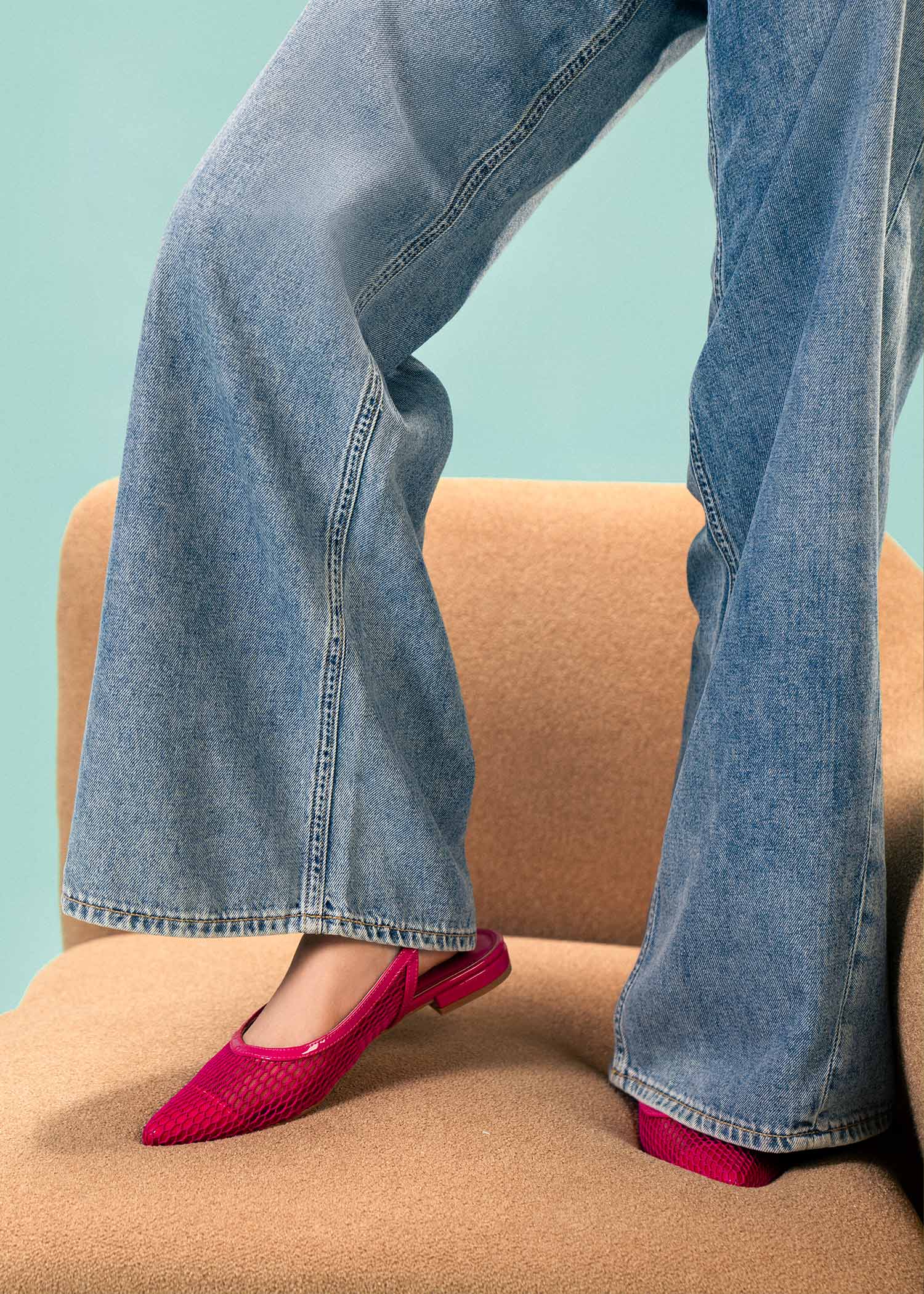 Mesh slingback flats- R25SS00294 - Image 4