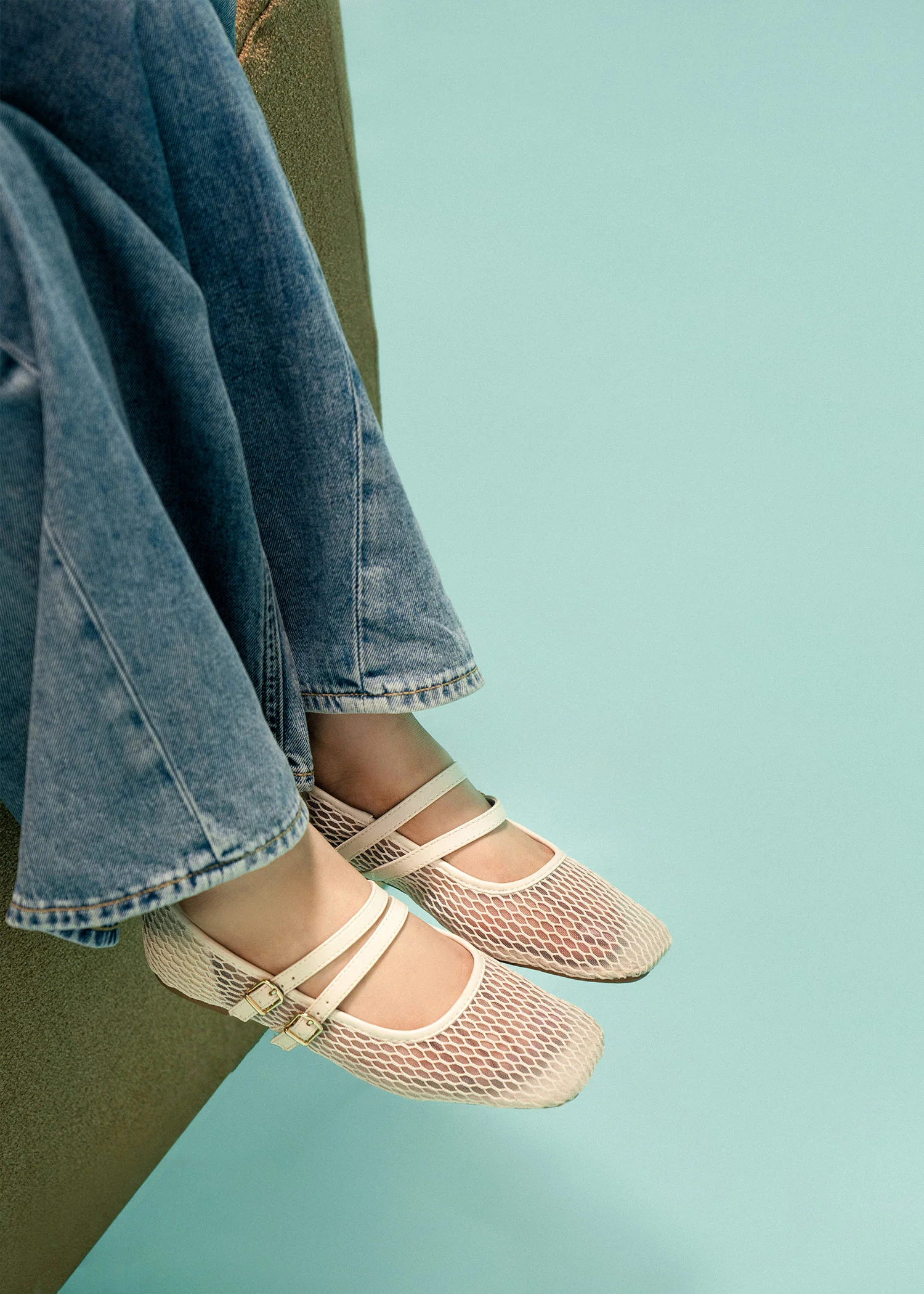 Mesh Mary Jane flats- R25SS01741 - Image 4