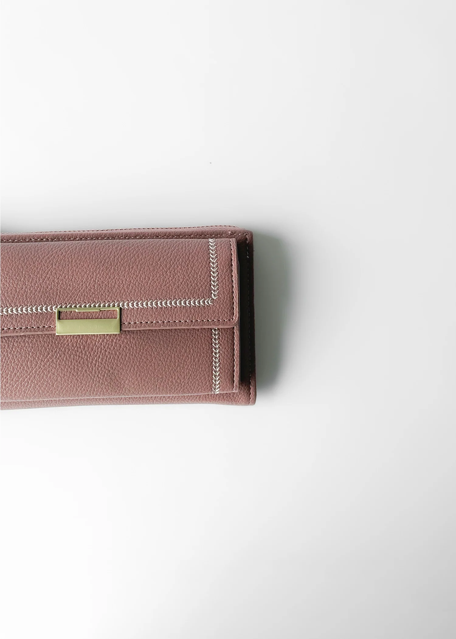 Stitched Flap Wallet With Wristlet- 6307-KOA-S25 - Image 3