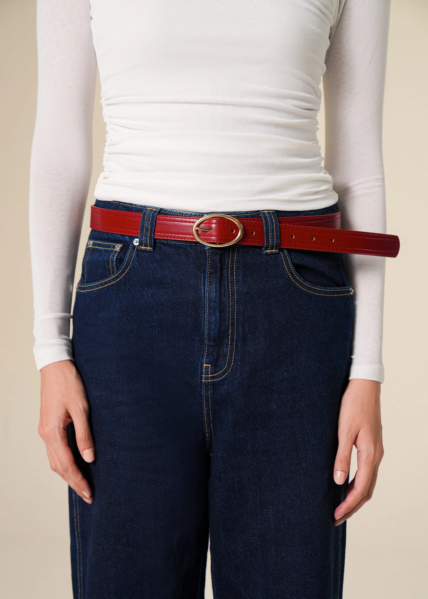 Round metal buckle belt strap- D5-03-KOA-BELT-W25 - Image 5
