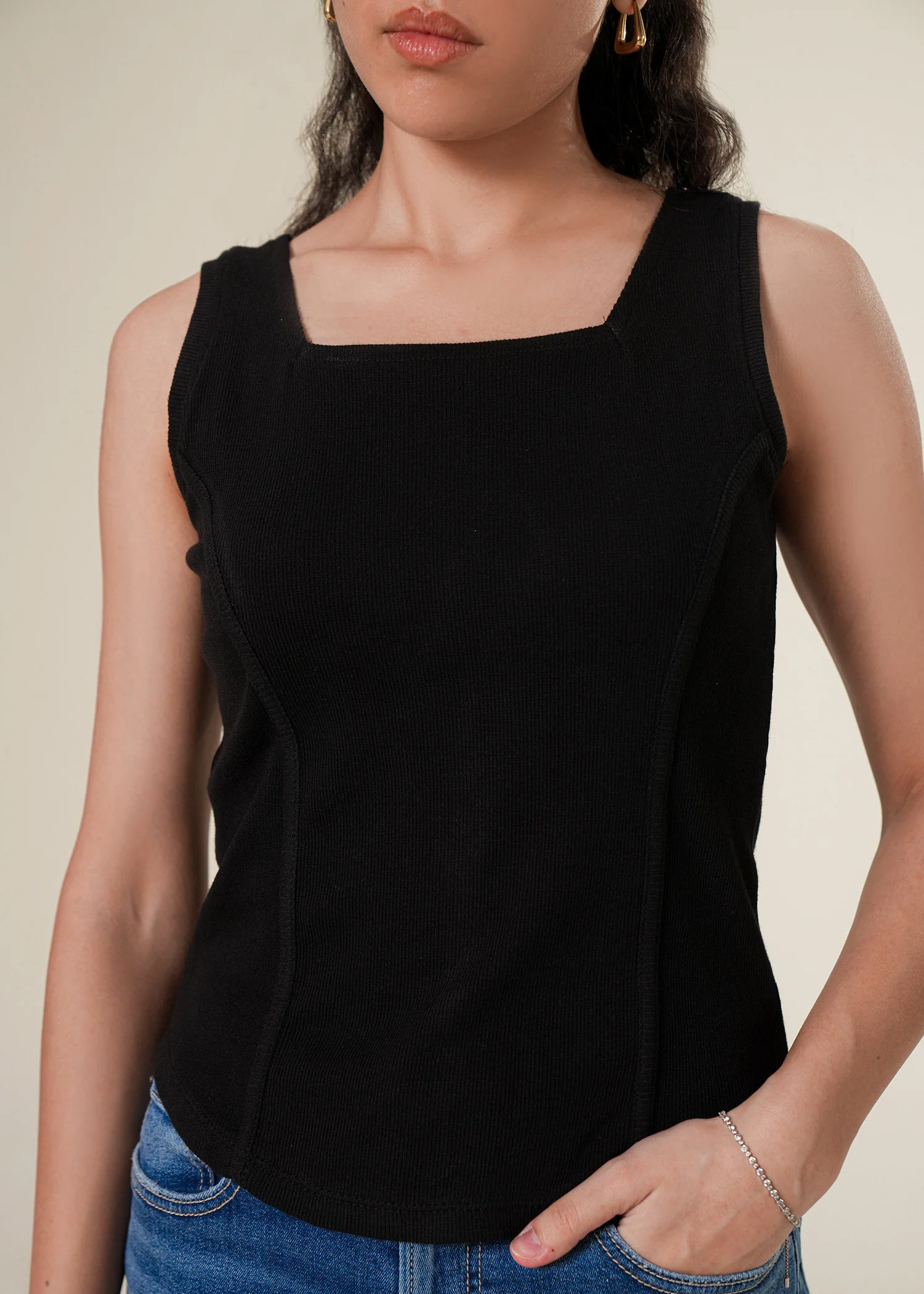 Corset-Style Tank Top- WS25-247 - Image 3
