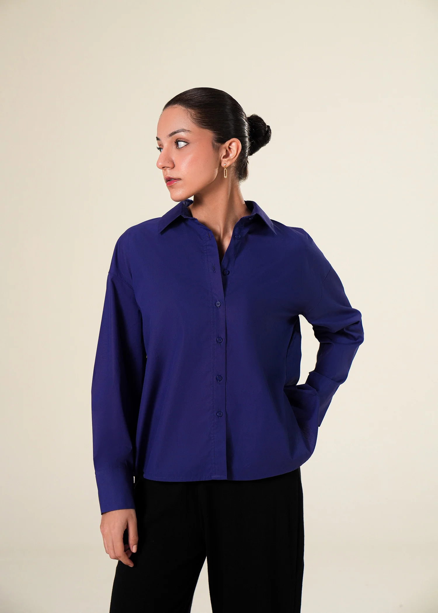 Blue Button Down Shirt- WS25-250 - Image 3