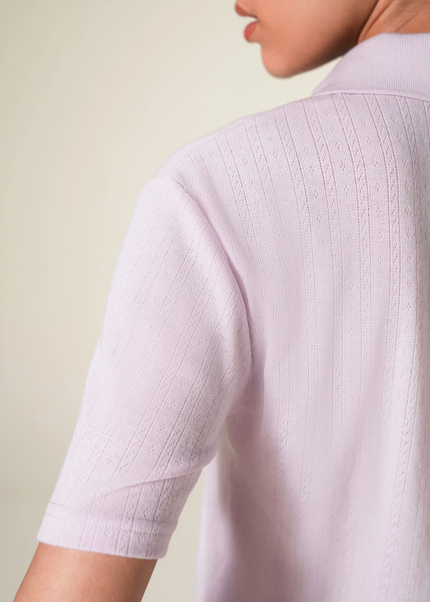 Knit Textured Polo Shirt- WS25-251 - Image 3