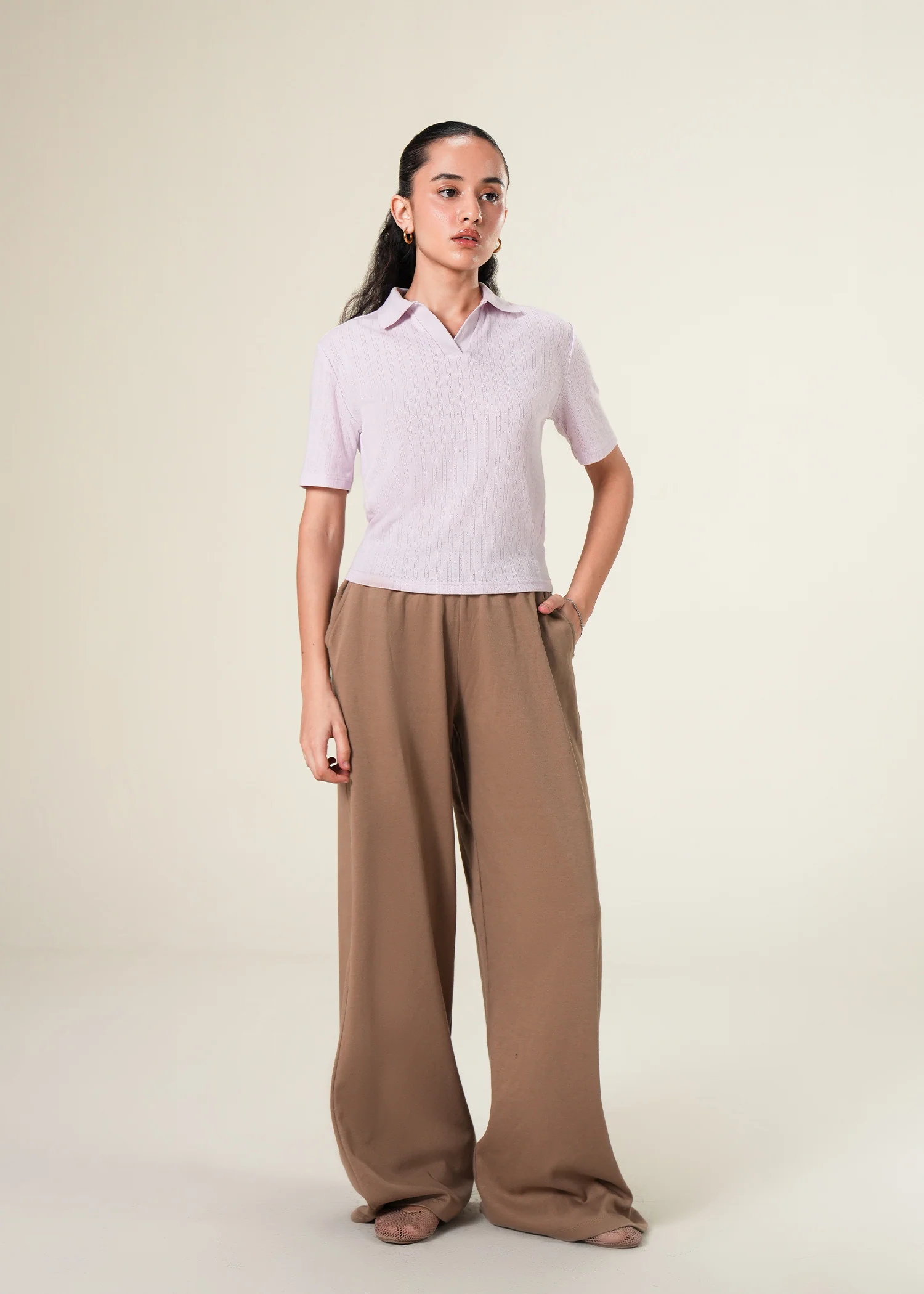 Knit Textured Polo Shirt- WS25-251 - Image 5
