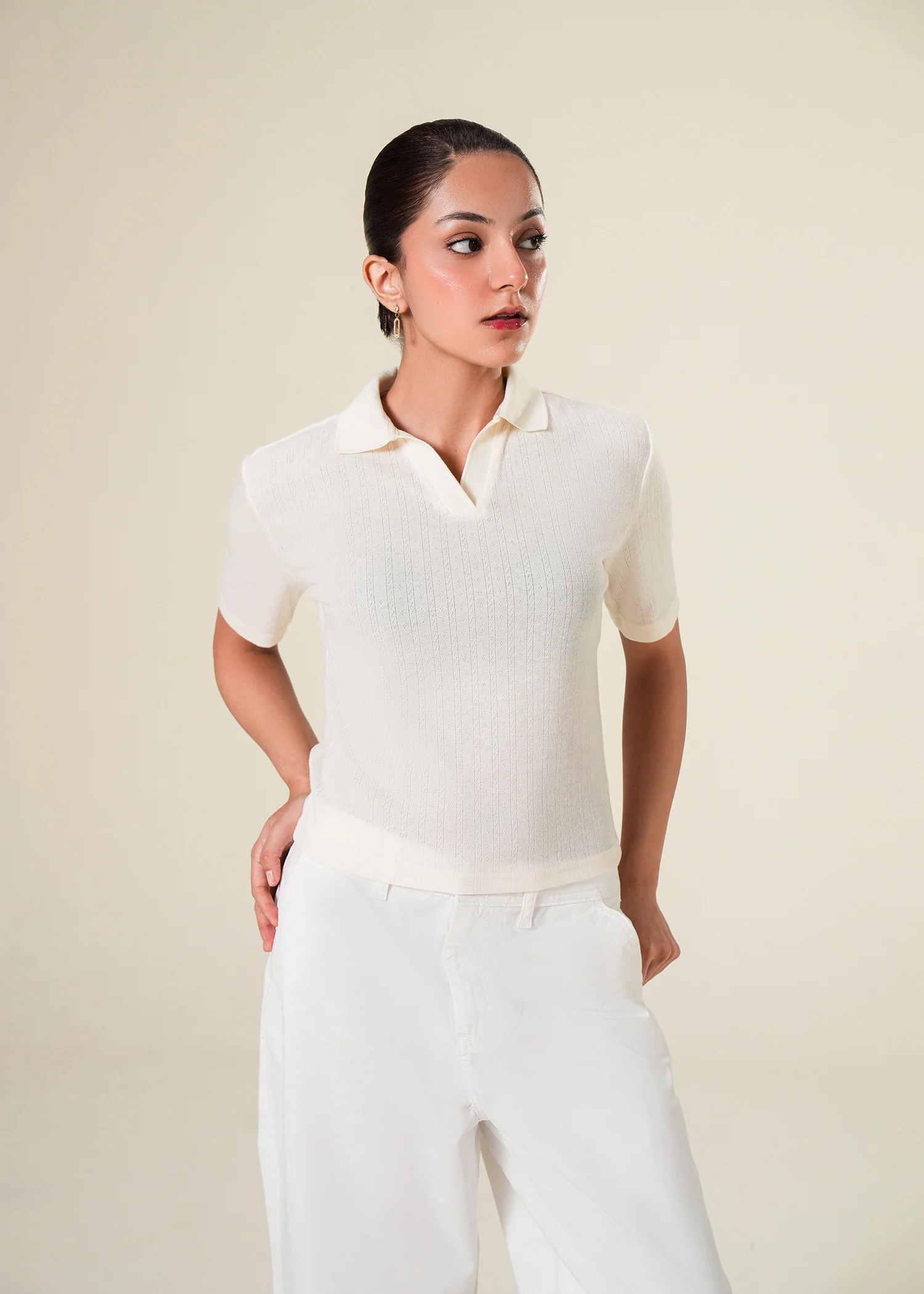 Knit Textured Polo Shirt- WS25-252 - Image 5