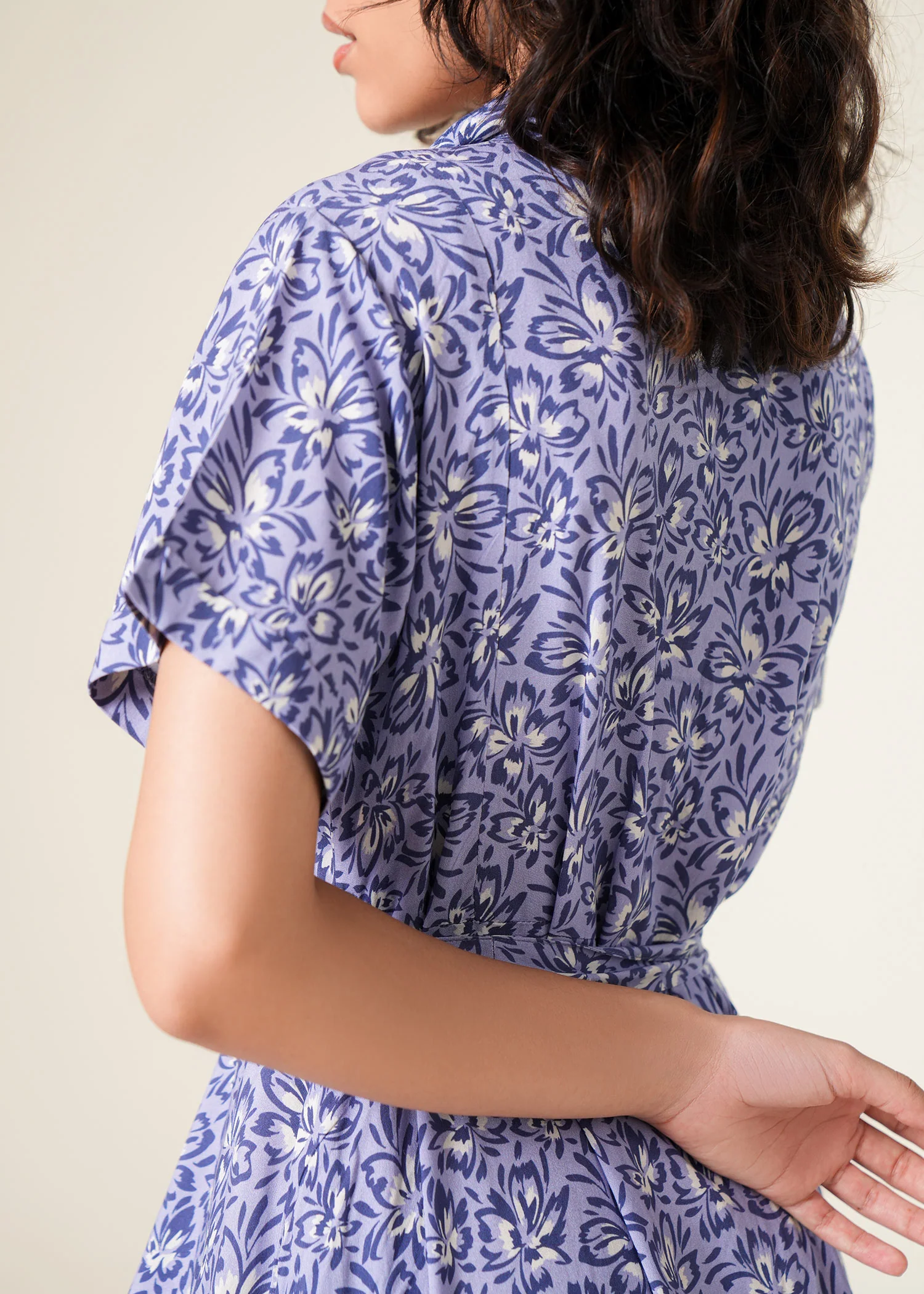 Floral Print A-Line Dress- WS25-260 - Image 3