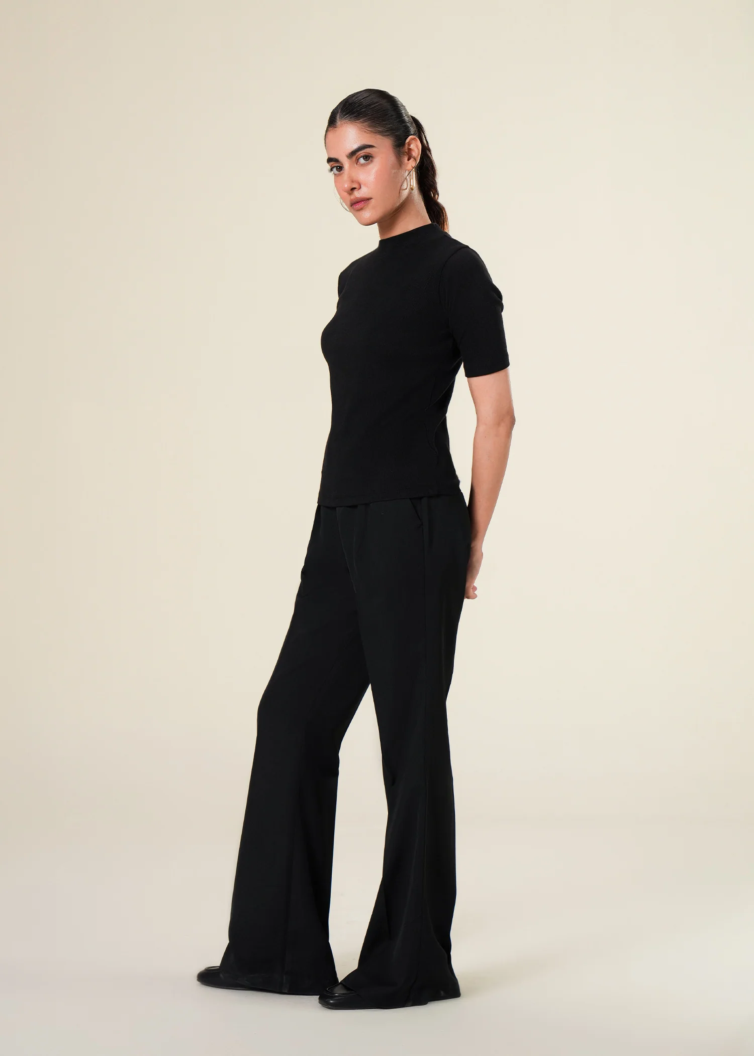 Turtle Neck Ribbed Shirt- WS25-262 - Image 3