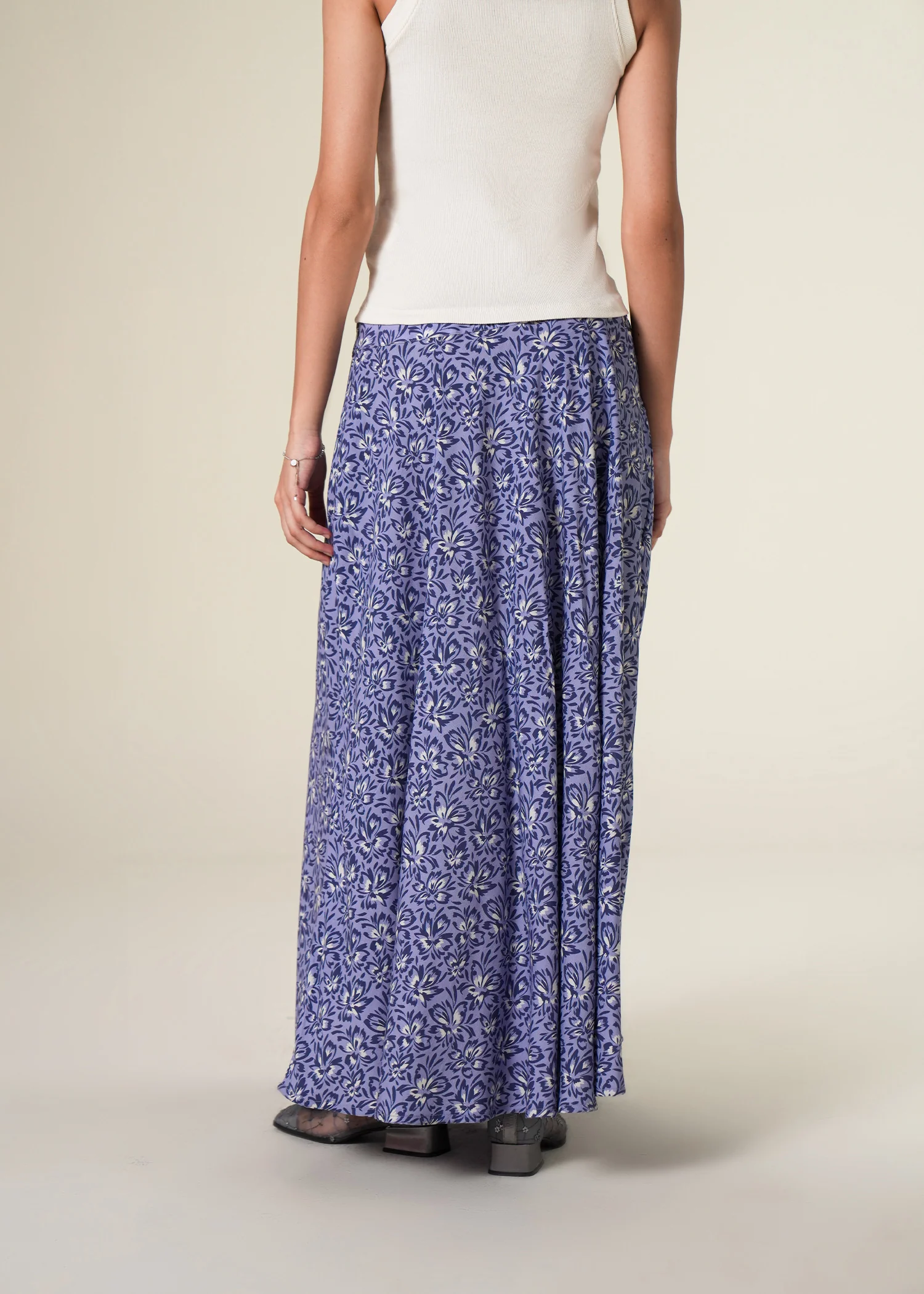 Floral Print  Skirt- WS25-270 - Image 4