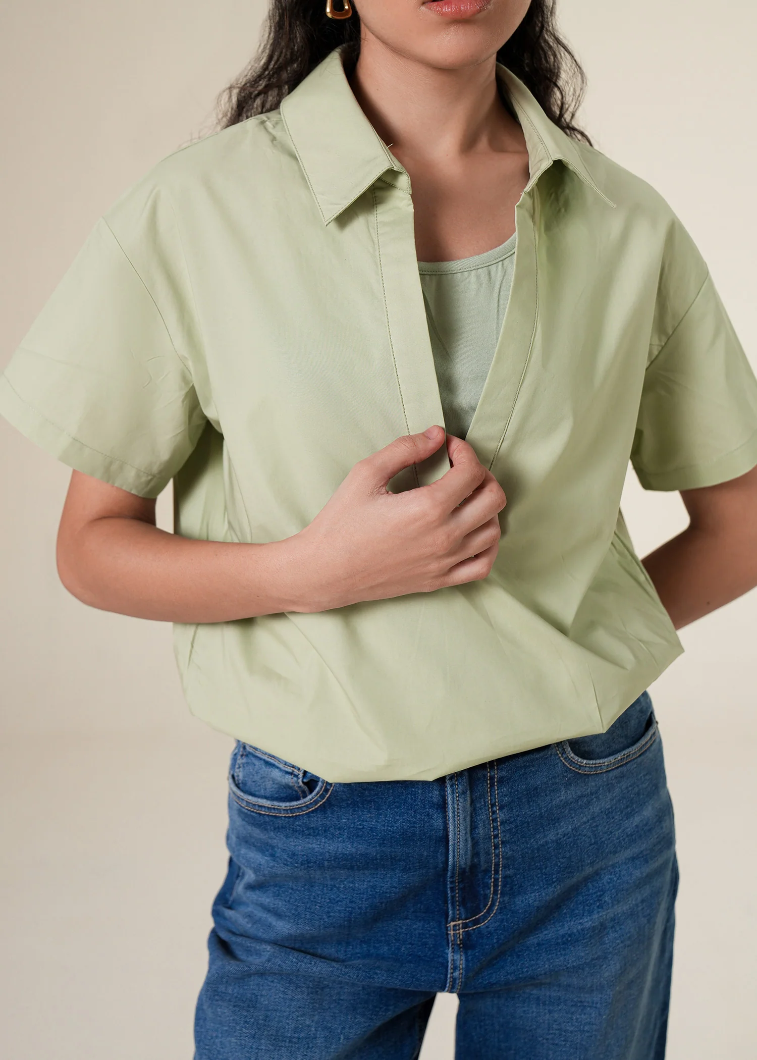 Double Layered Bodysuit Shirt- WS25-277 - Image 3