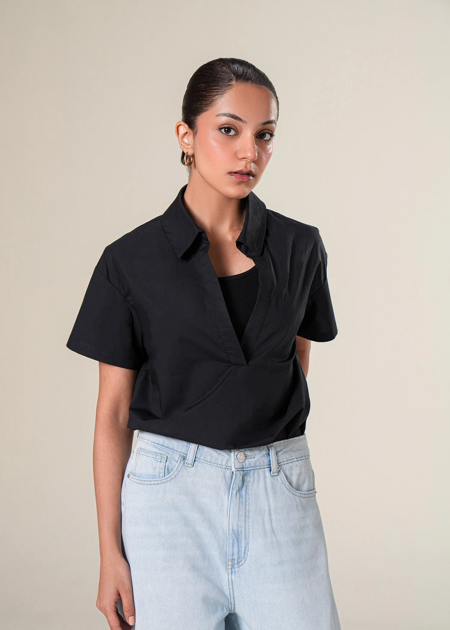 Double Layered Bodysuit Shirt- WS25-278 - Image 2