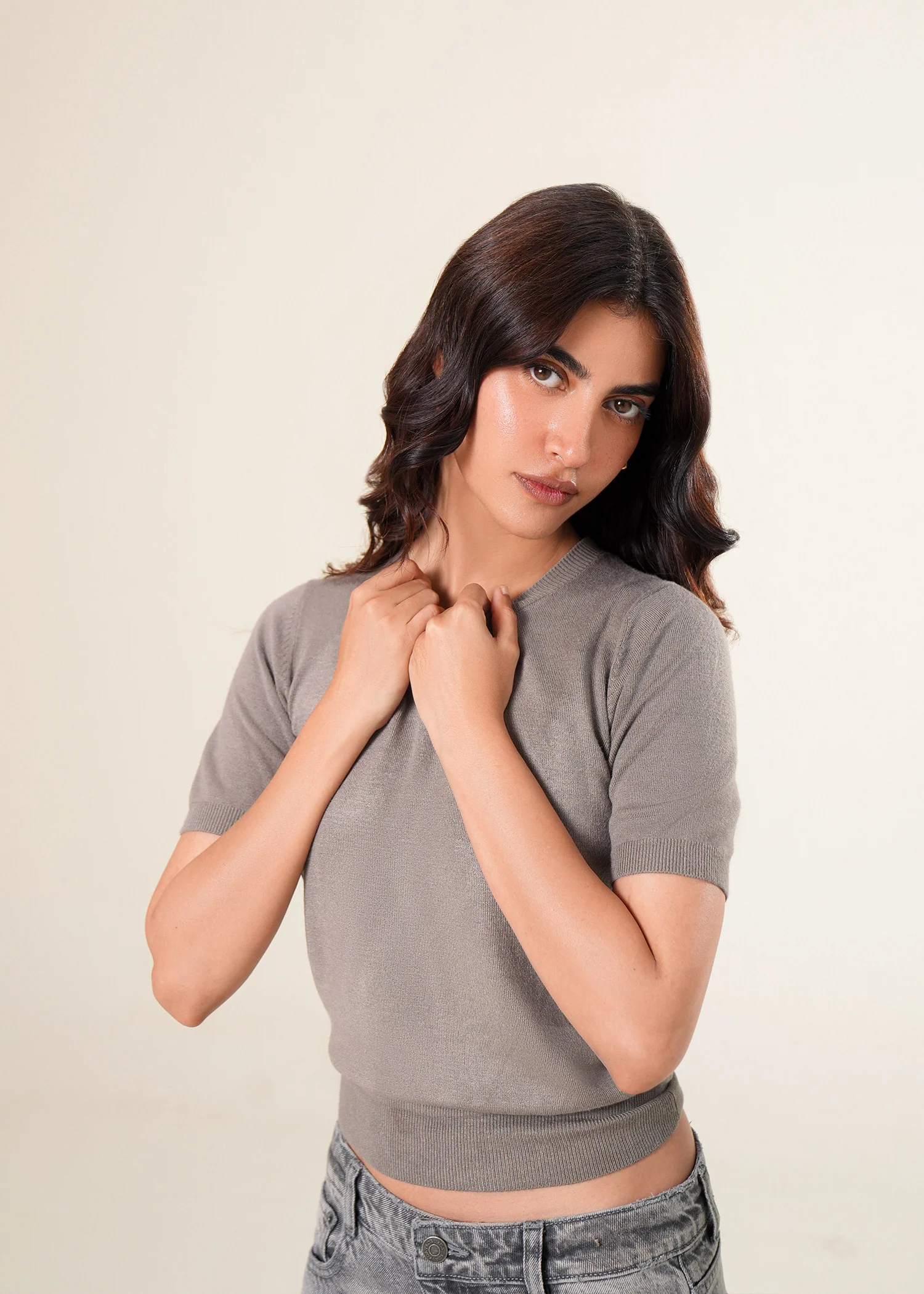 Half Sleeve Knit sweater- WS25-283 - Image 5