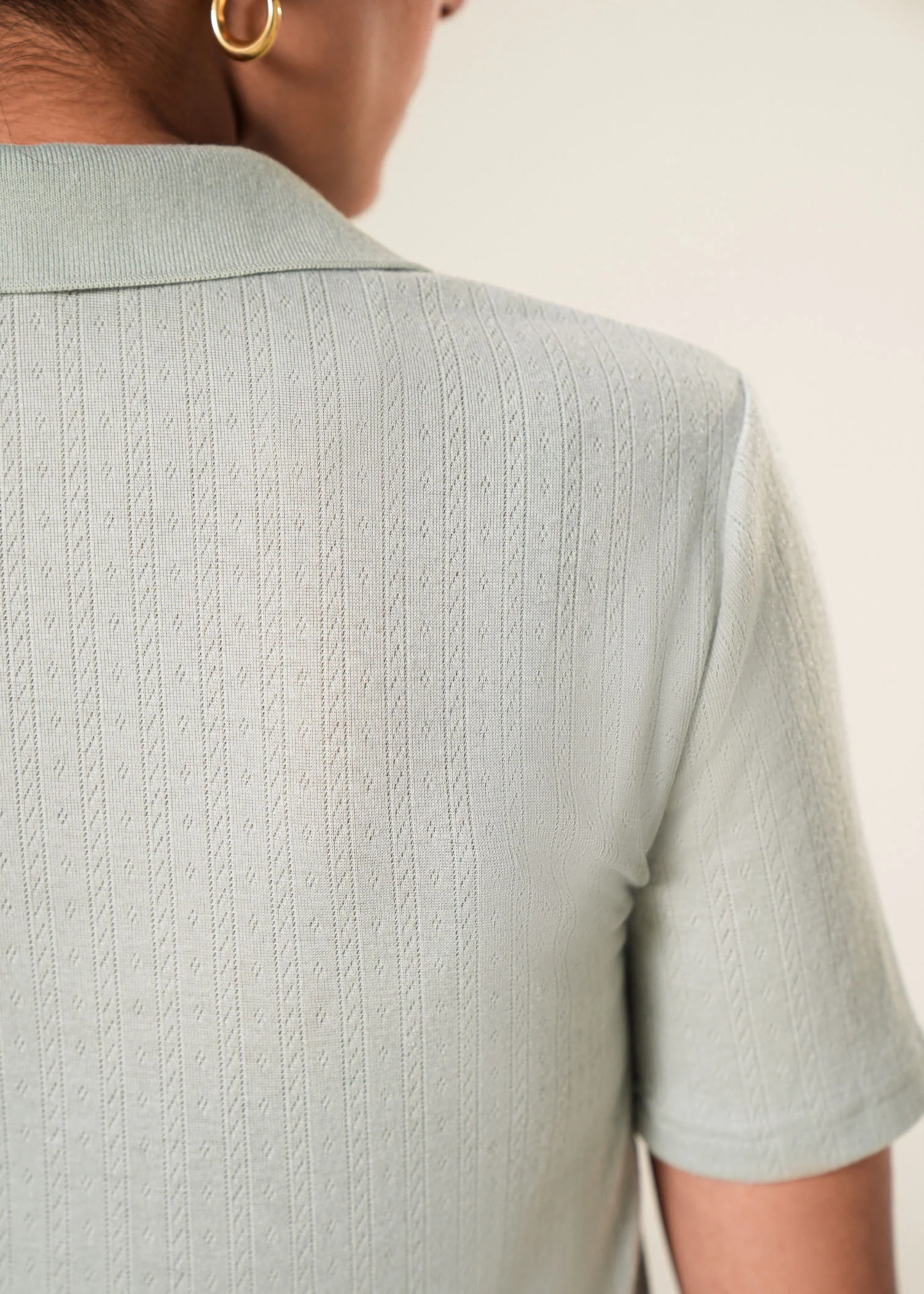 Knit Textured Polo Shirt- WS25-285 - Image 3