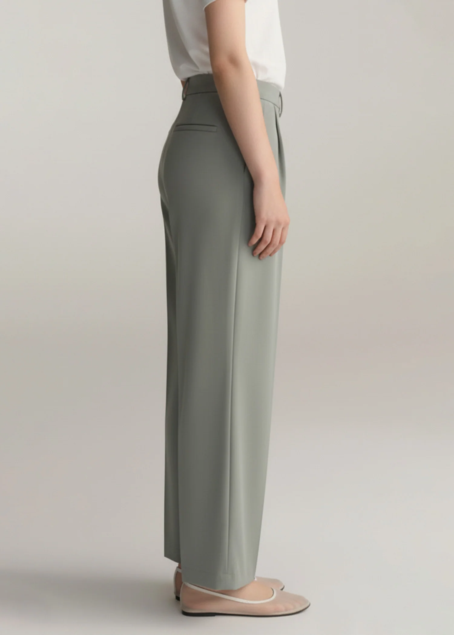 Wide Leg Tailored Pants- WS25-292 - Image 3