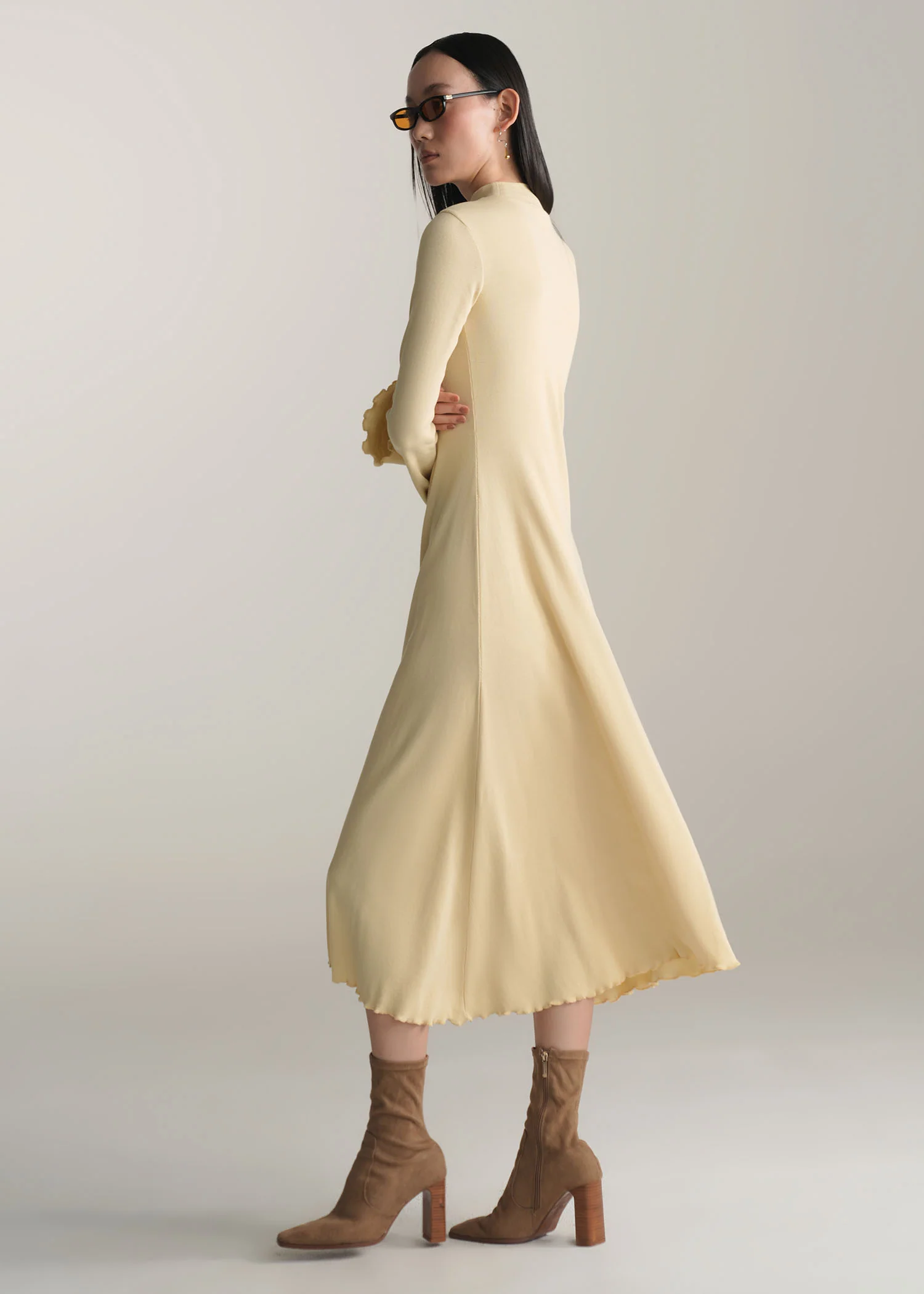 Mock Neck Knitted Dress- WS25-323 - Image 3