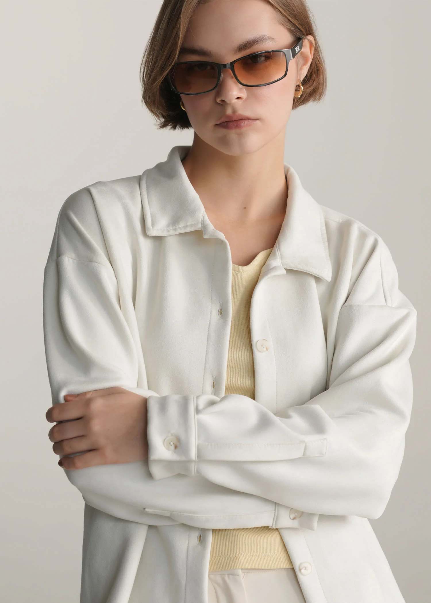 Loose Fit Button Down Shirt- WS25-326 - Image 3