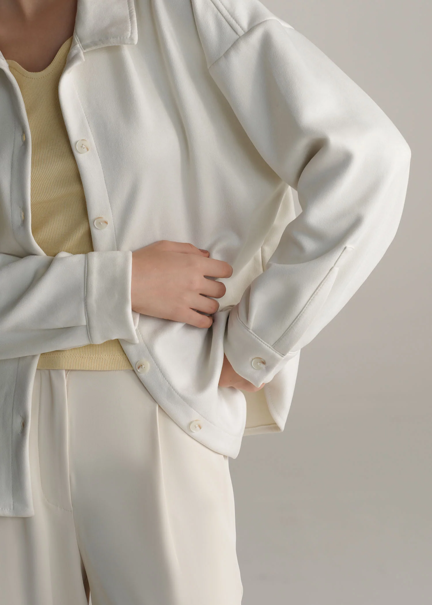 Loose Fit Button Down Shirt- WS25-326 - Image 4