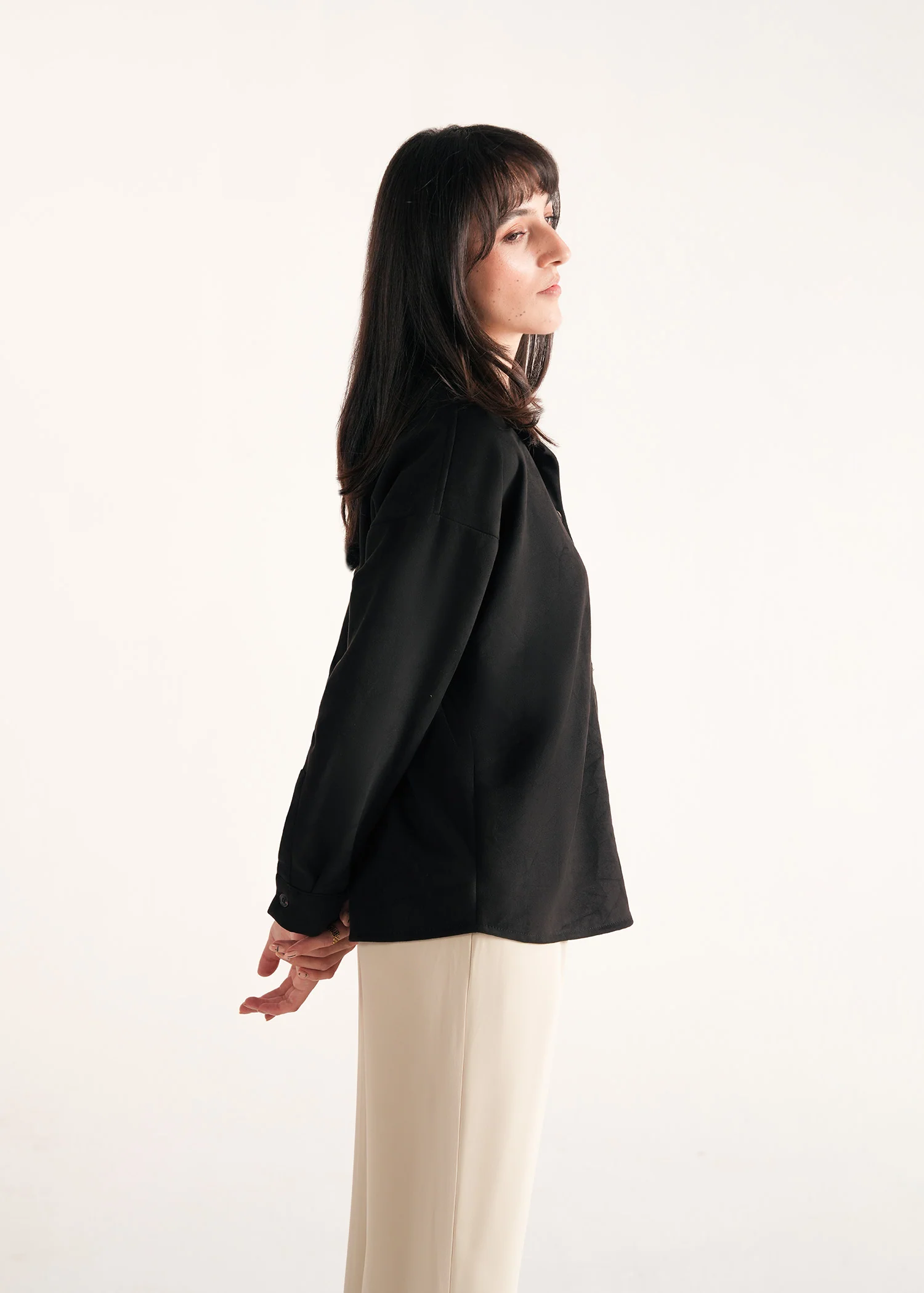 Loose Fit Button Down Shirt- WS25-327 - Image 2