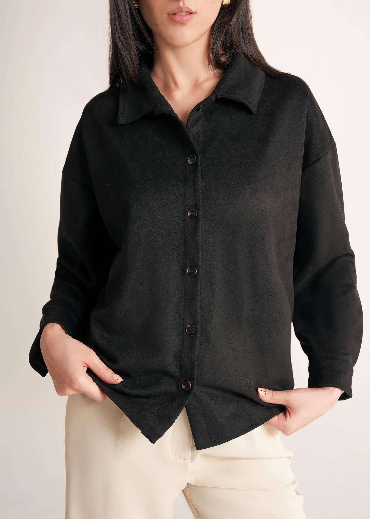 Loose Fit Button Down Shirt- WS25-327 - Image 3