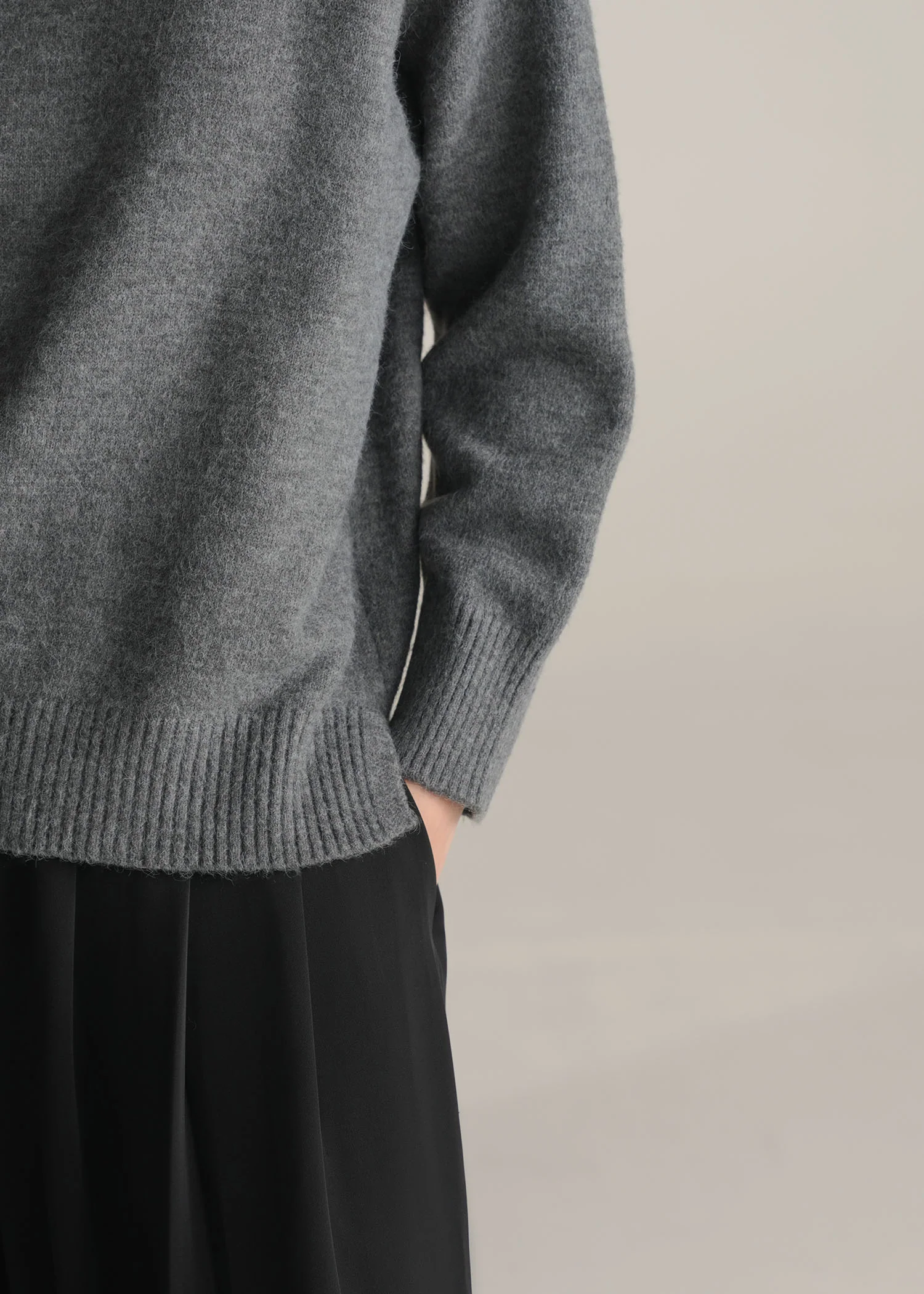 High Neck Relaxed Fit Sweater- WS25-336 - Image 5