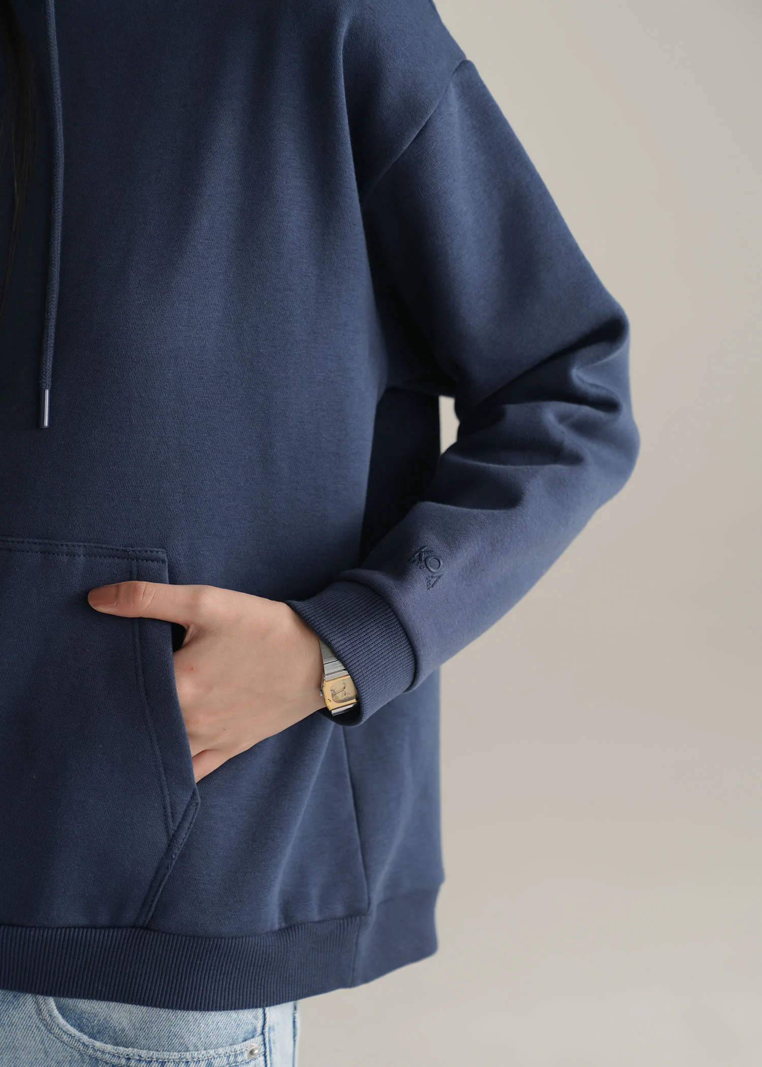 Loose Fit Basic Hoodie- WS25-351 - Image 4