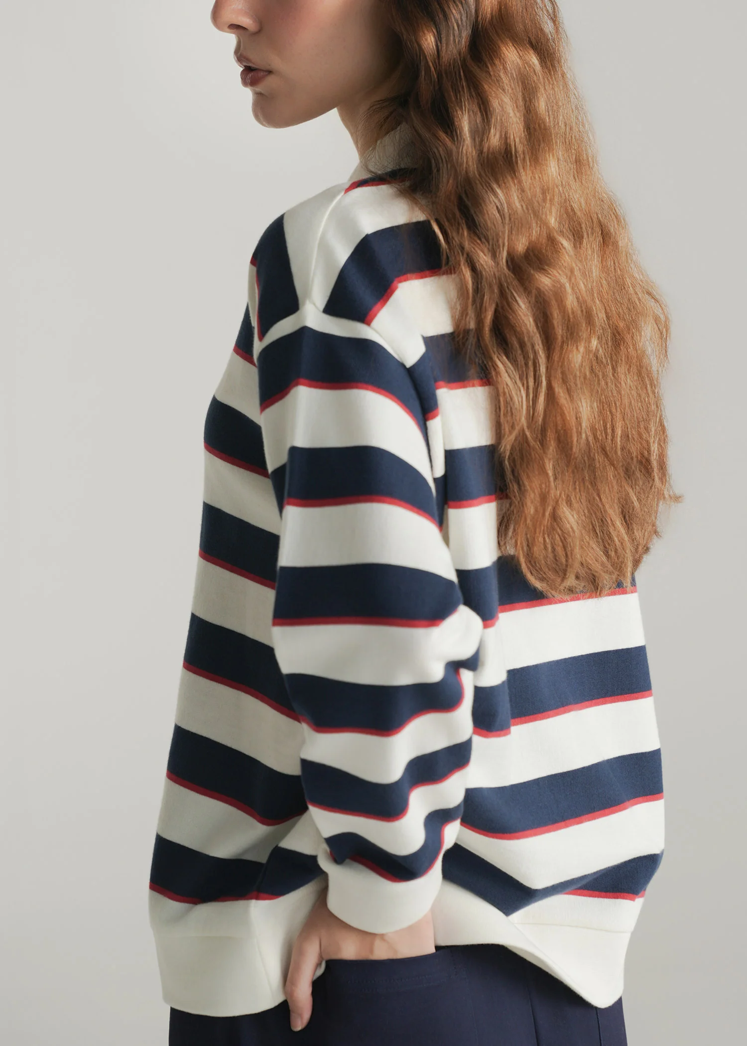 Striped Knit Polo shirt- WS25-352 - Image 3