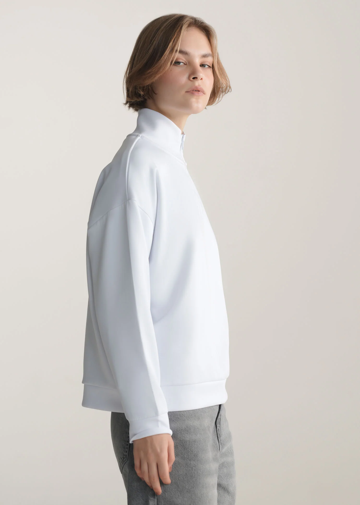 Funnel Neck Scuba Sweatshirt- WS25-362 - Image 2