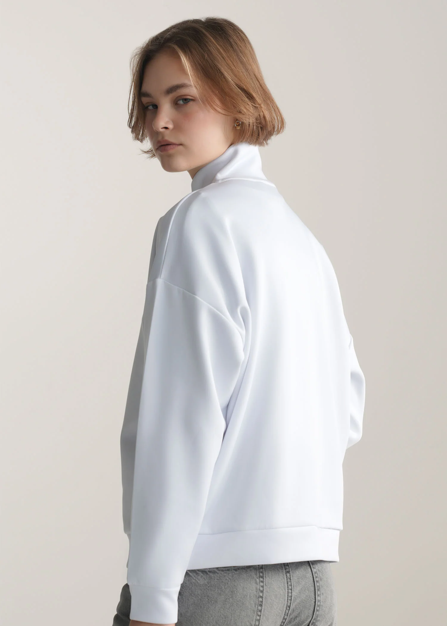 Funnel Neck Scuba Sweatshirt- WS25-362 - Image 3