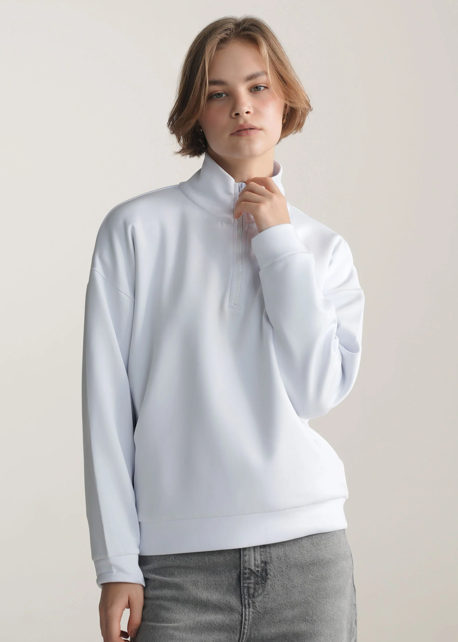 Funnel Neck Scuba Sweatshirt- WS25-362 - Image 4