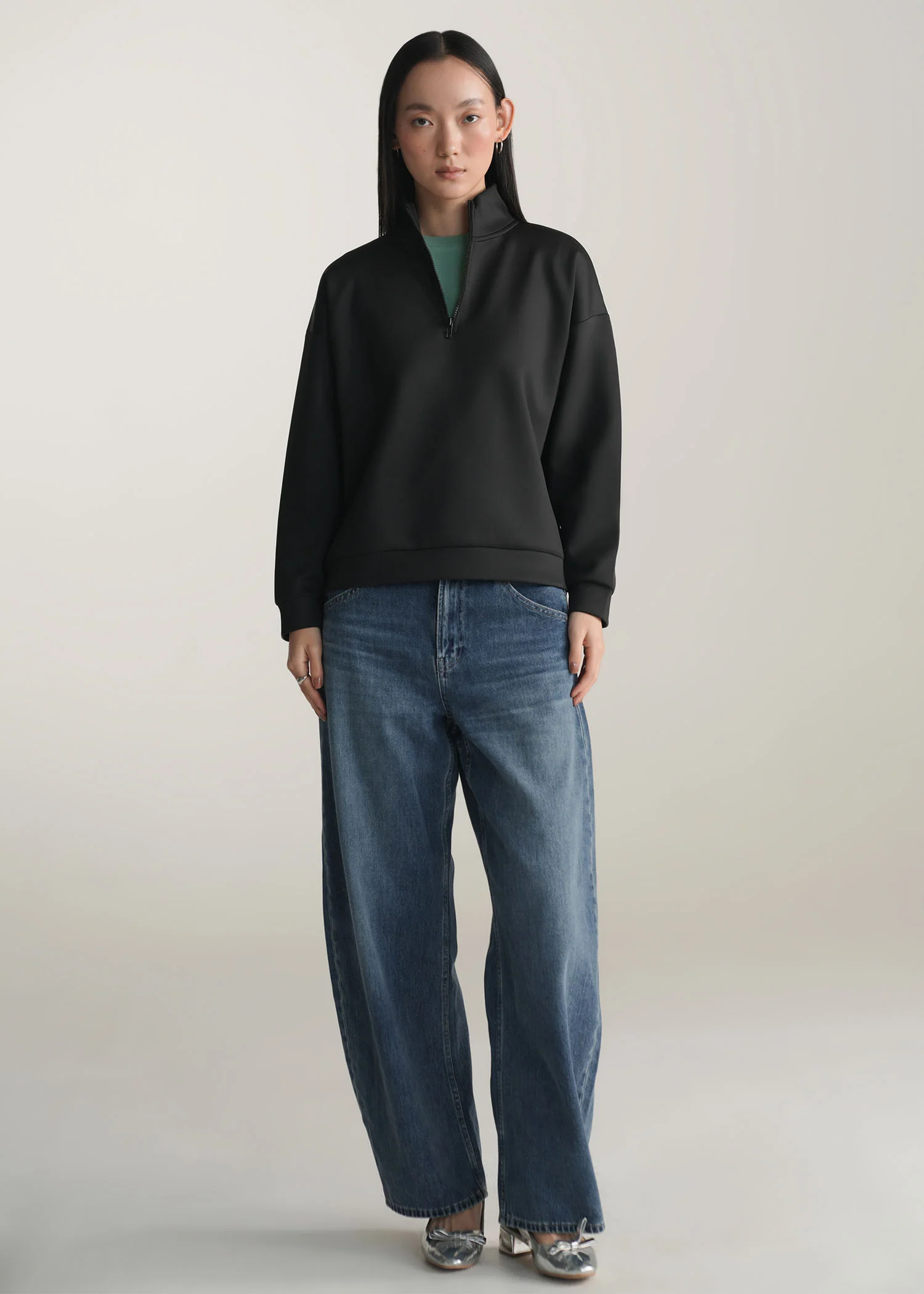 Funnel Neck Scuba Sweatshirt- WS25-363 - Image 5
