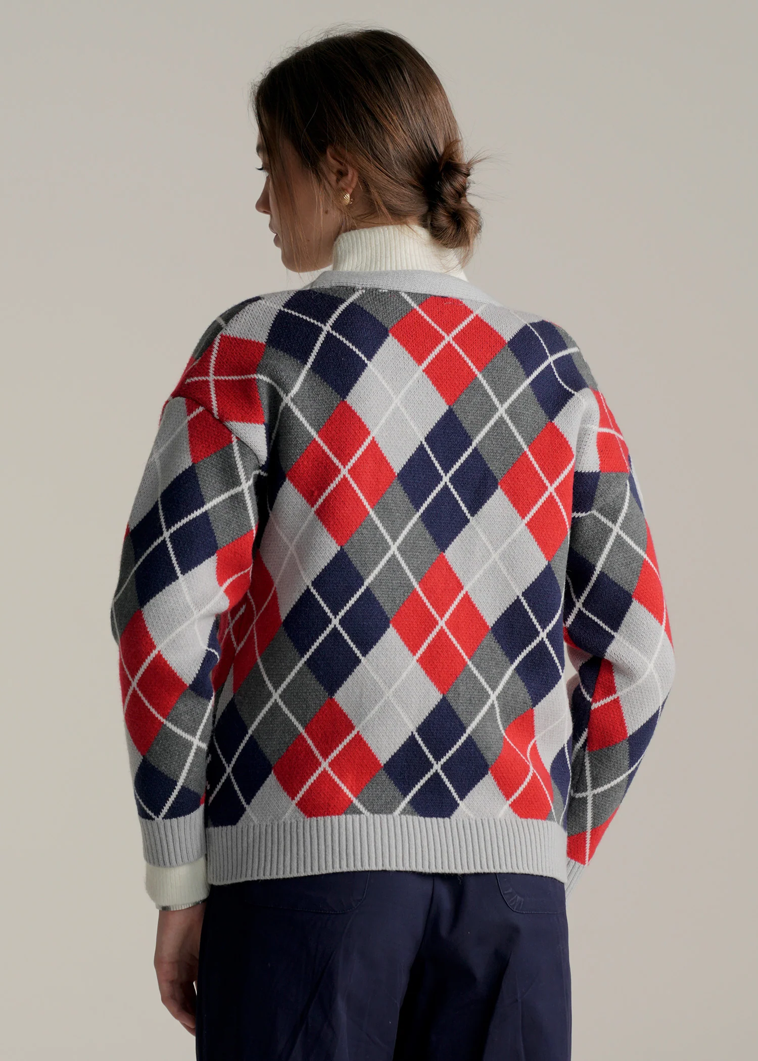 Argyle Cardigan- WS25-364 - Image 3