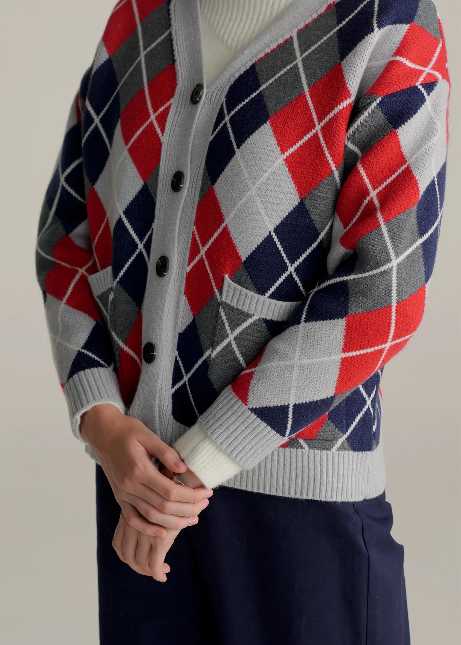 Argyle Cardigan- WS25-364 - Image 4