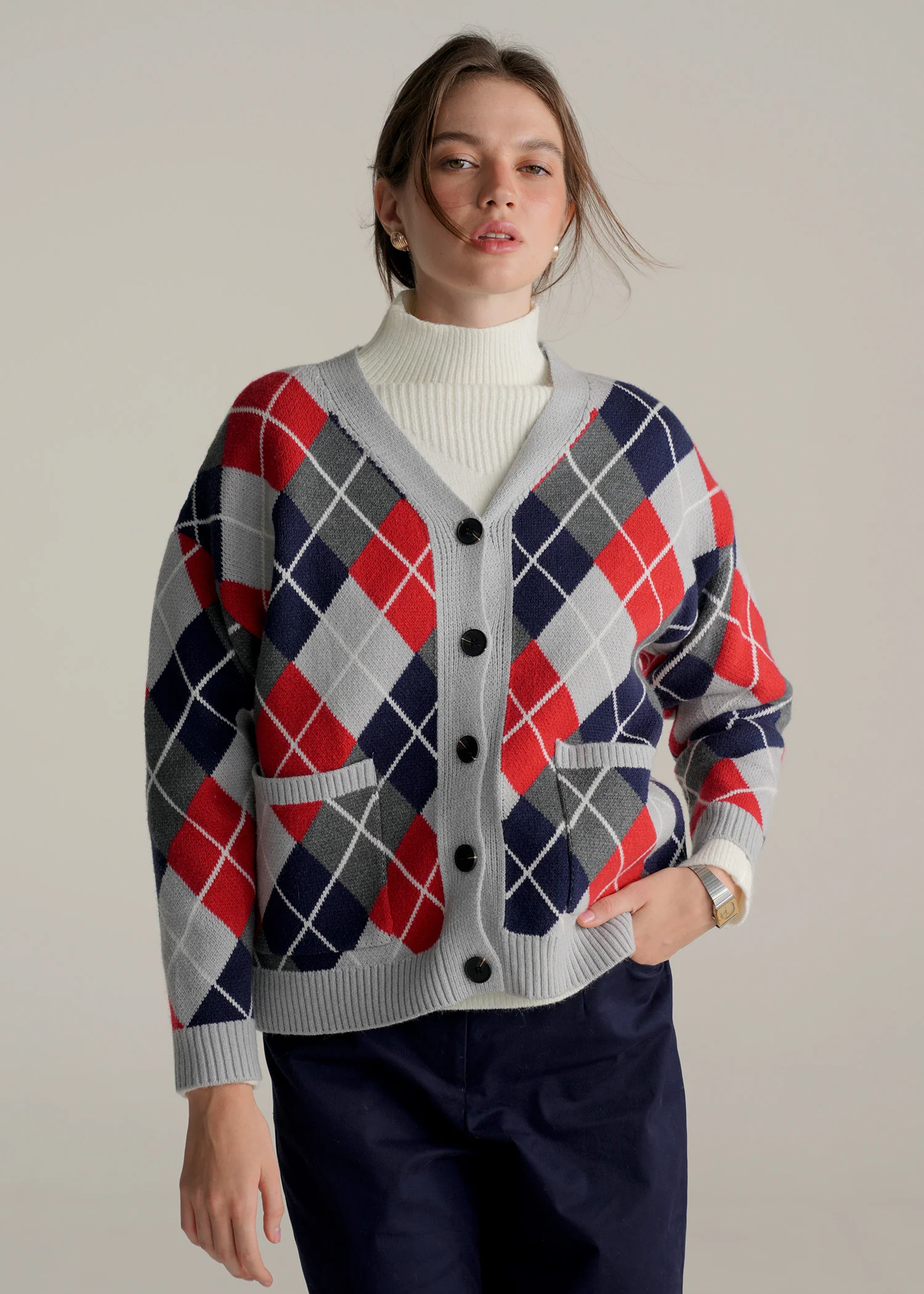 Argyle Cardigan- WS25-364 - Image 6