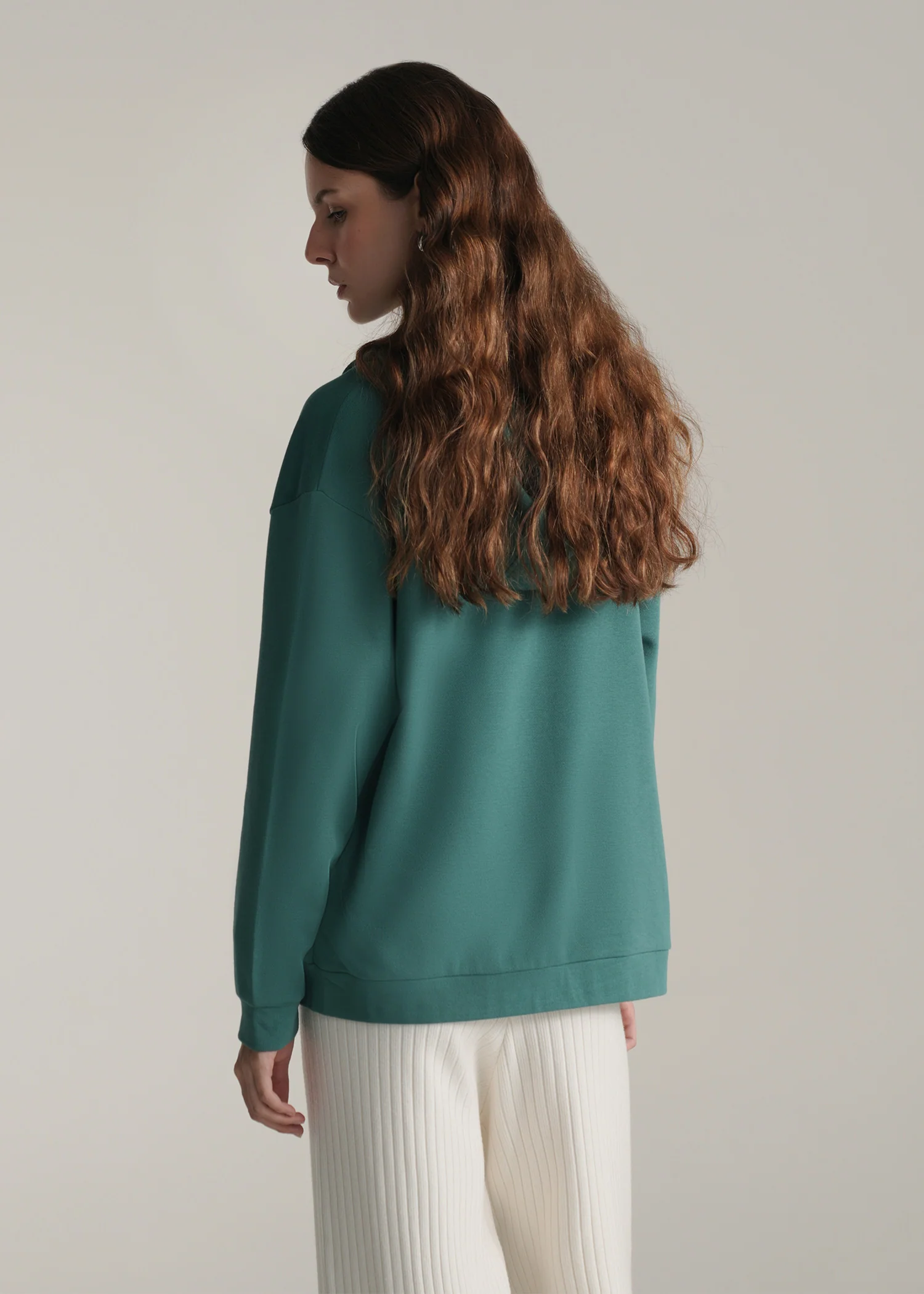 Oversized Full Zip Hoodie- WS25-370 - Image 2