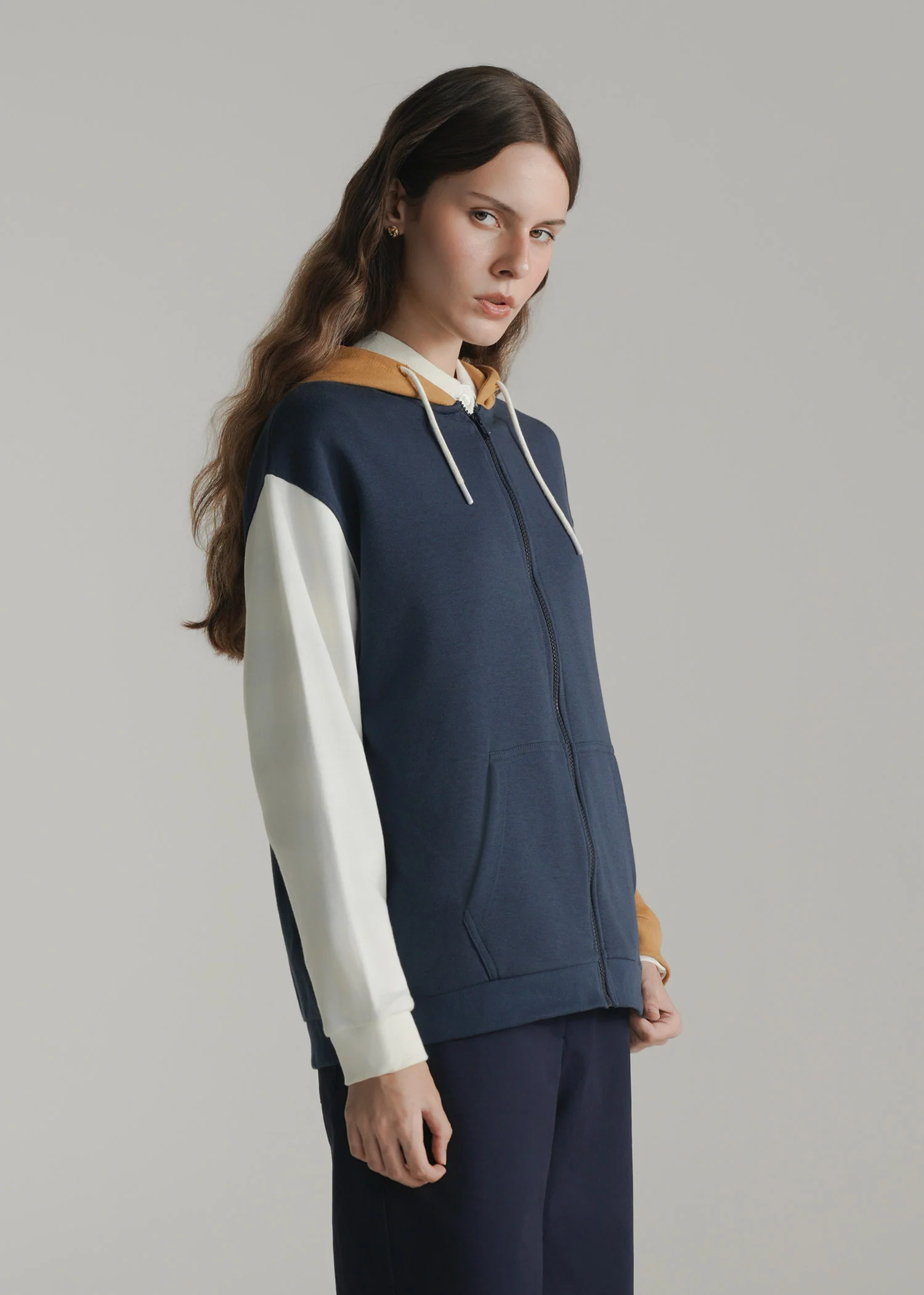 Oversized Full Zip Hoodie- WS25-371 - Image 2
