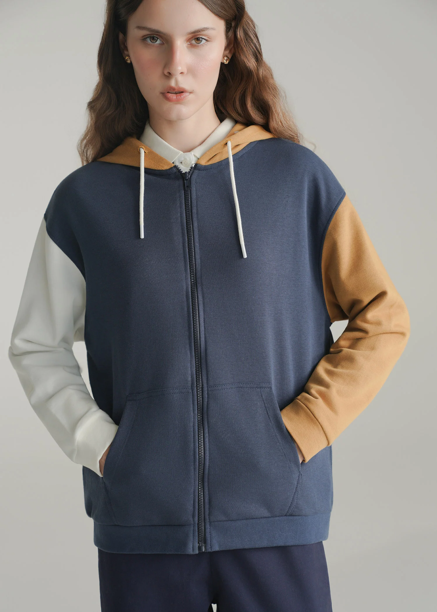 Oversized Full Zip Hoodie- WS25-371 - Image 4