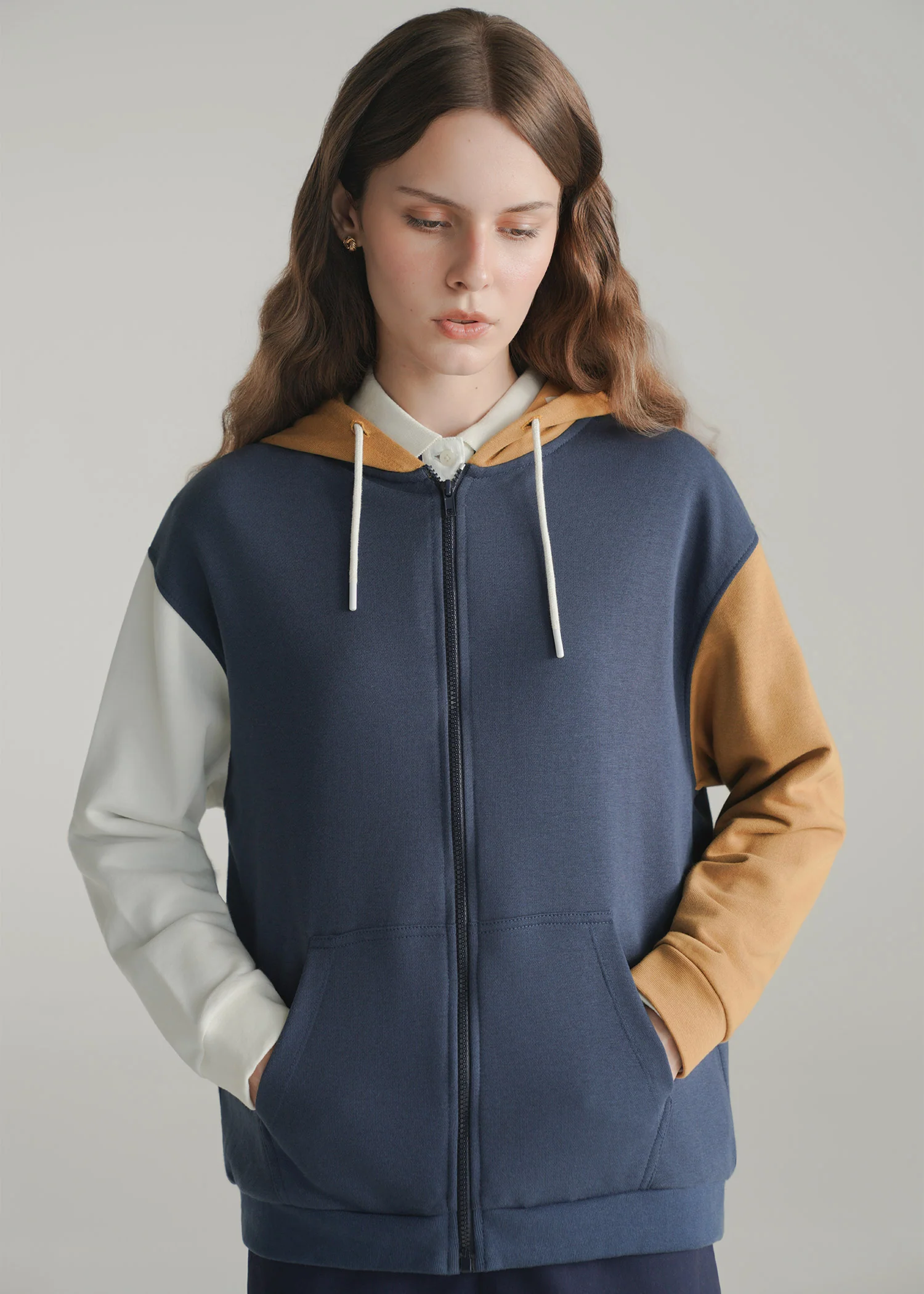 Oversized Full Zip Hoodie- WS25-371 - Image 6