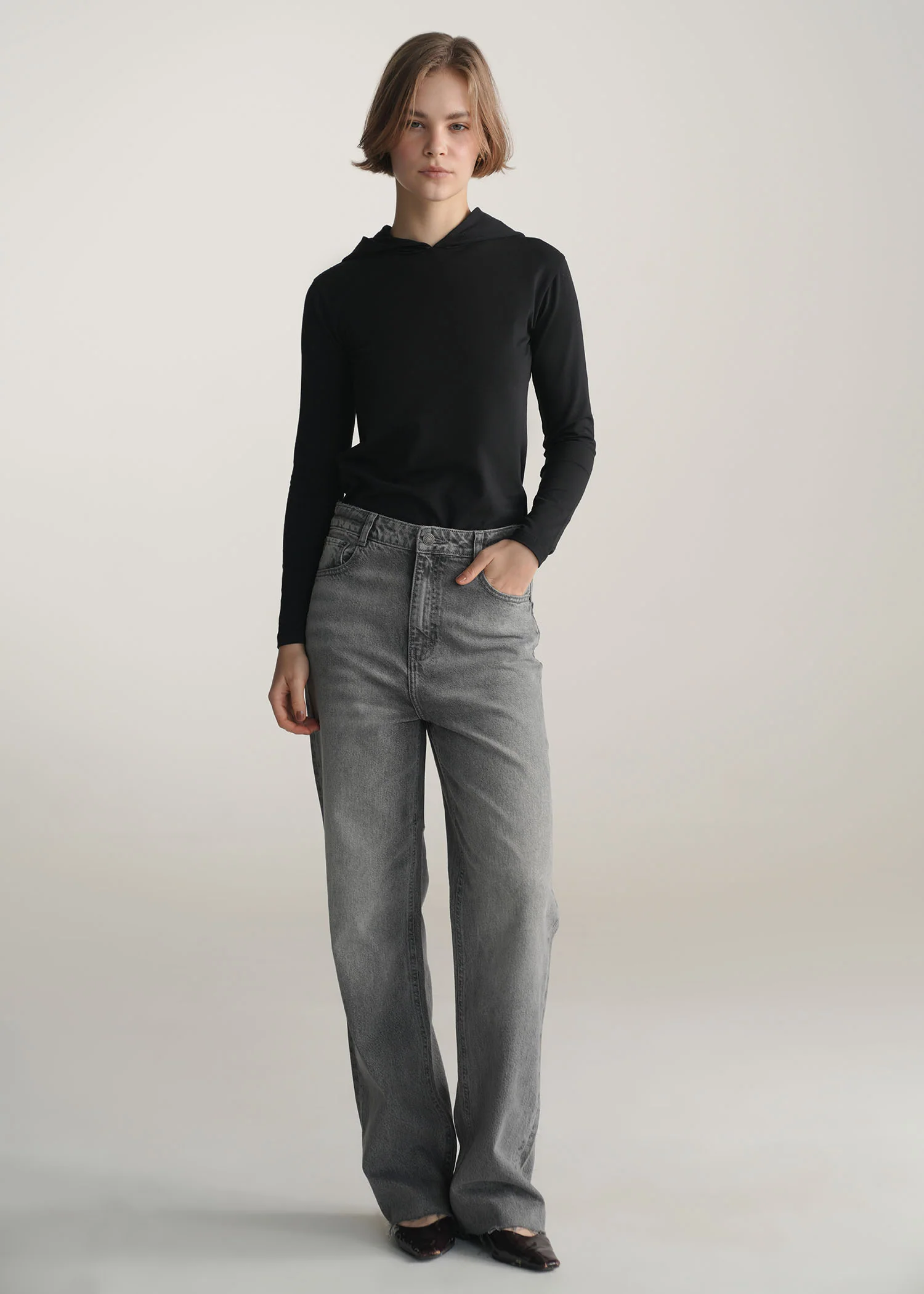 Slim Fit Knitted Hoodie- WS25-373 - Image 5