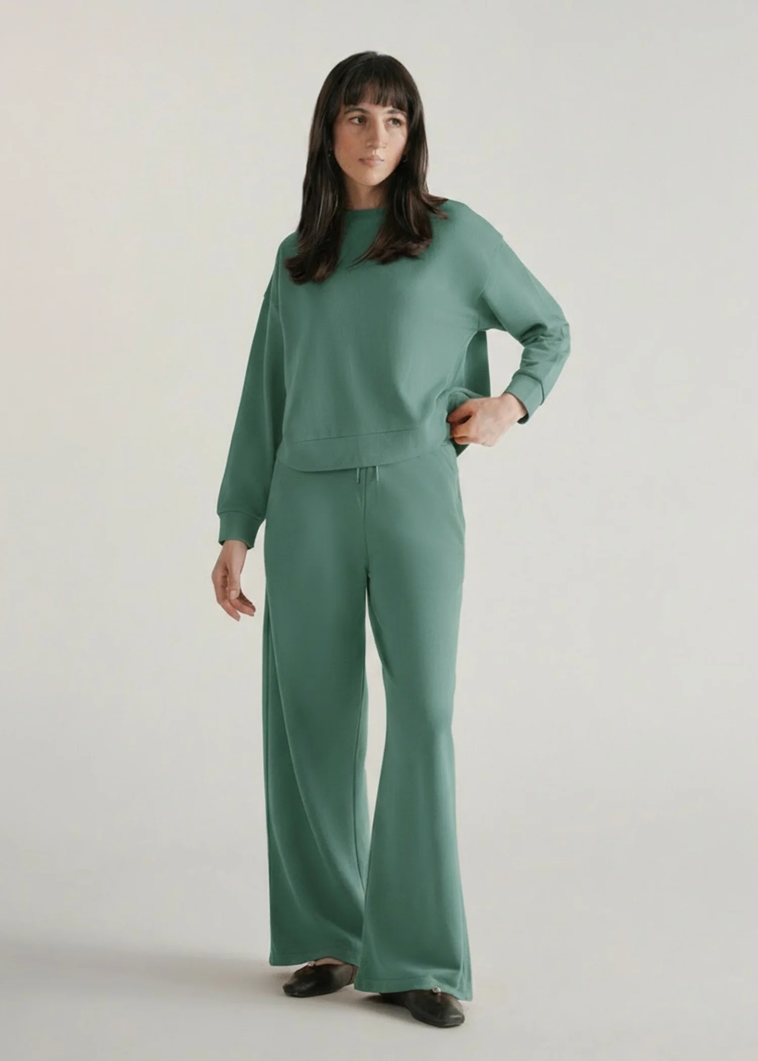 Wide Leg Knit Trouser- WS25-381 - Image 4