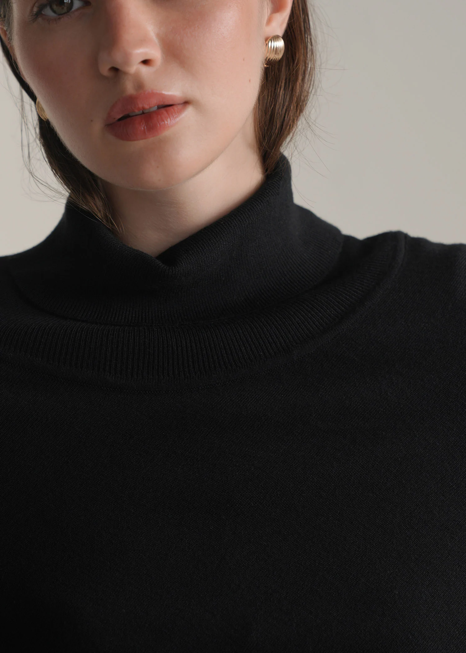 Turtle Neck Asymmetrical Cape- WS25-389 - Image 4