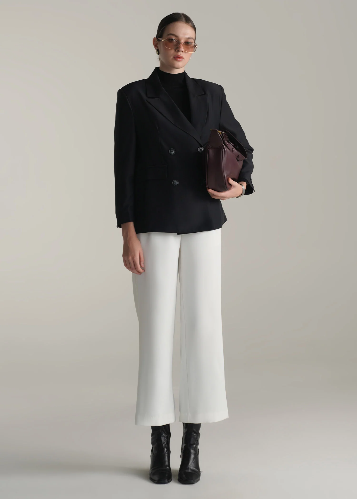 Oversized Double Breasted Blazer- WS25-390 - Image 4