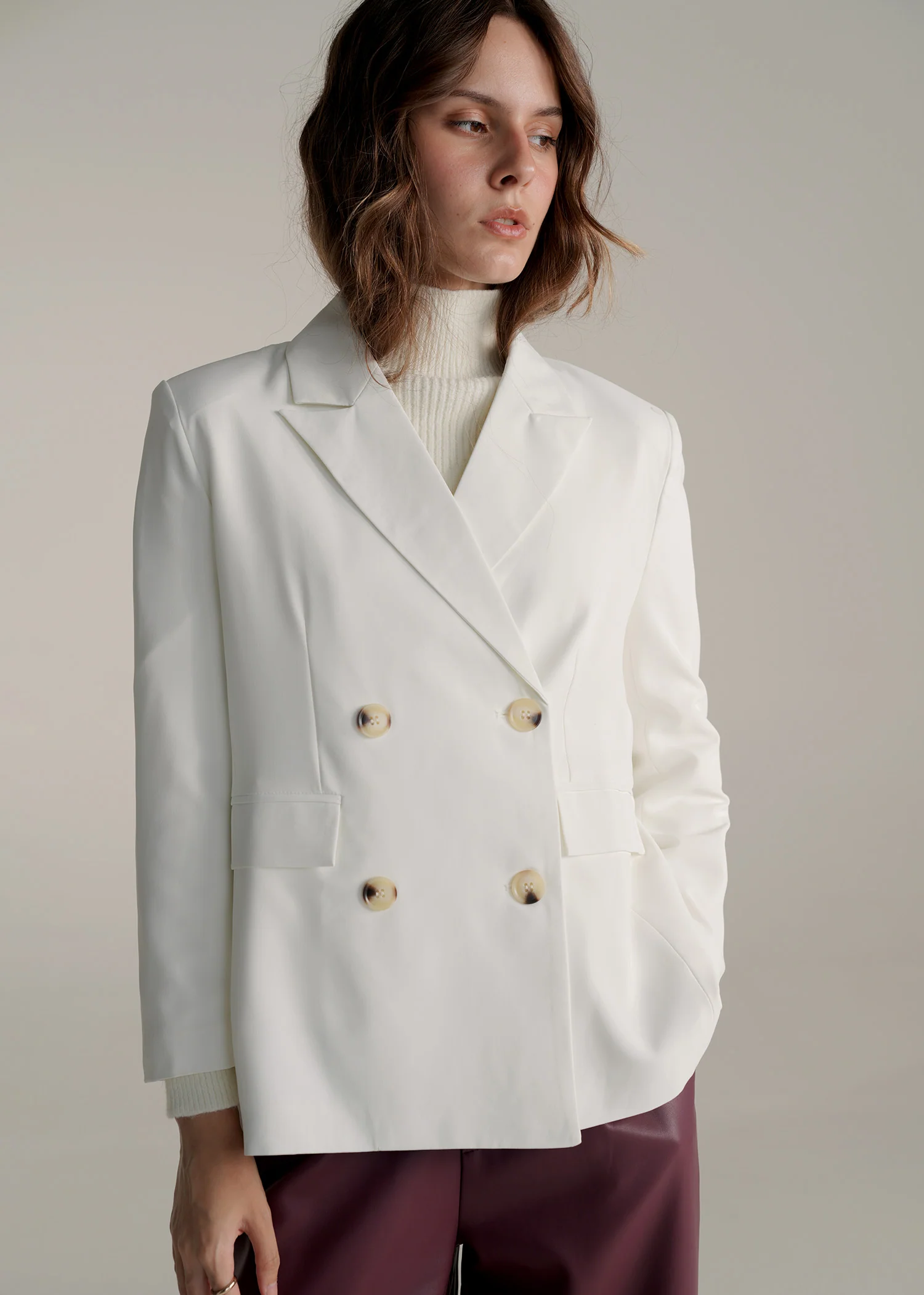 Oversized Double Breasted Blazer- WS25-391 - Image 4