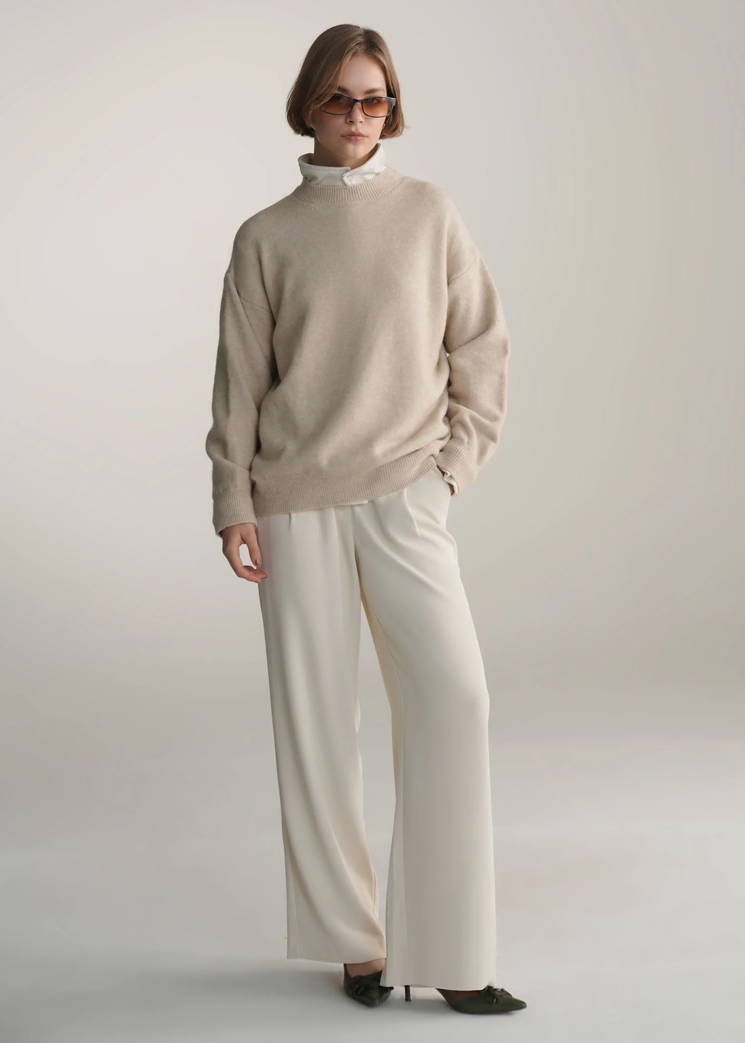 Relaxed Fit Knit Sweater- WS25-392 - Image 5
