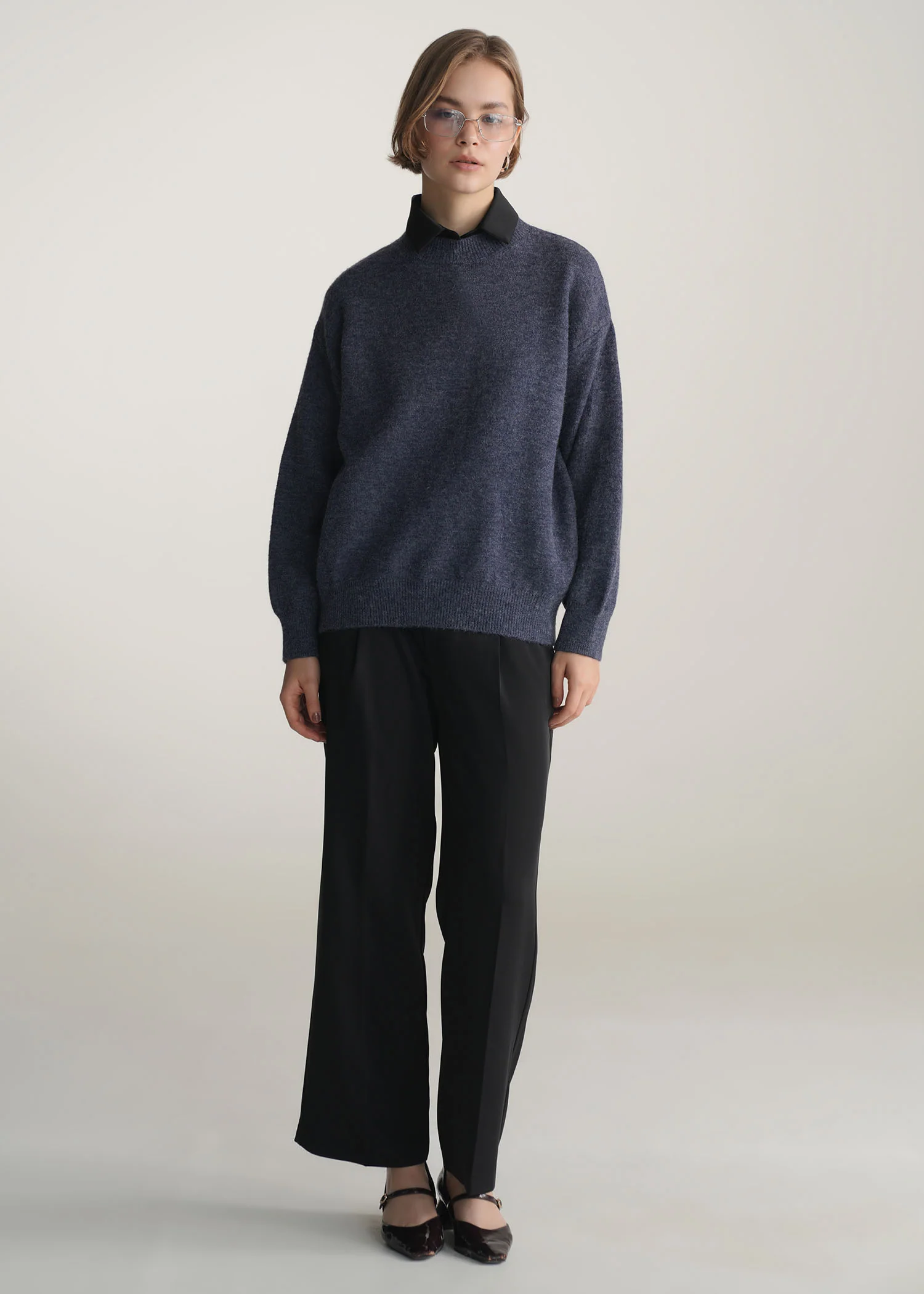 Relaxed Fit Knit Sweater- WS25-393 - Image 6