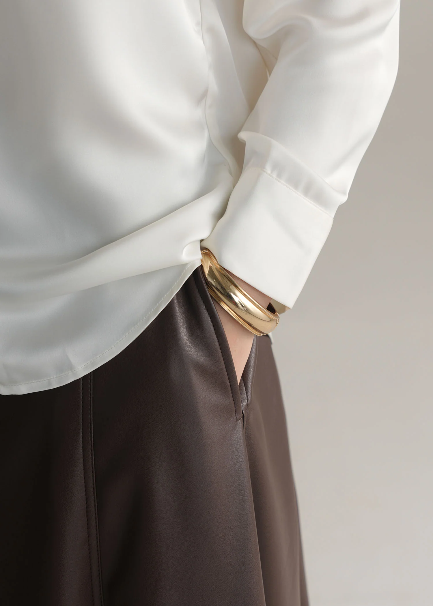 Satin Button Down Shirt- WS25-400 - Image 3