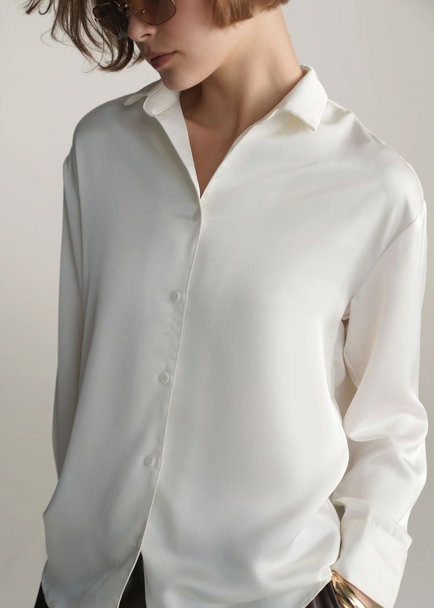 Satin Button Down Shirt- WS25-400 - Image 4
