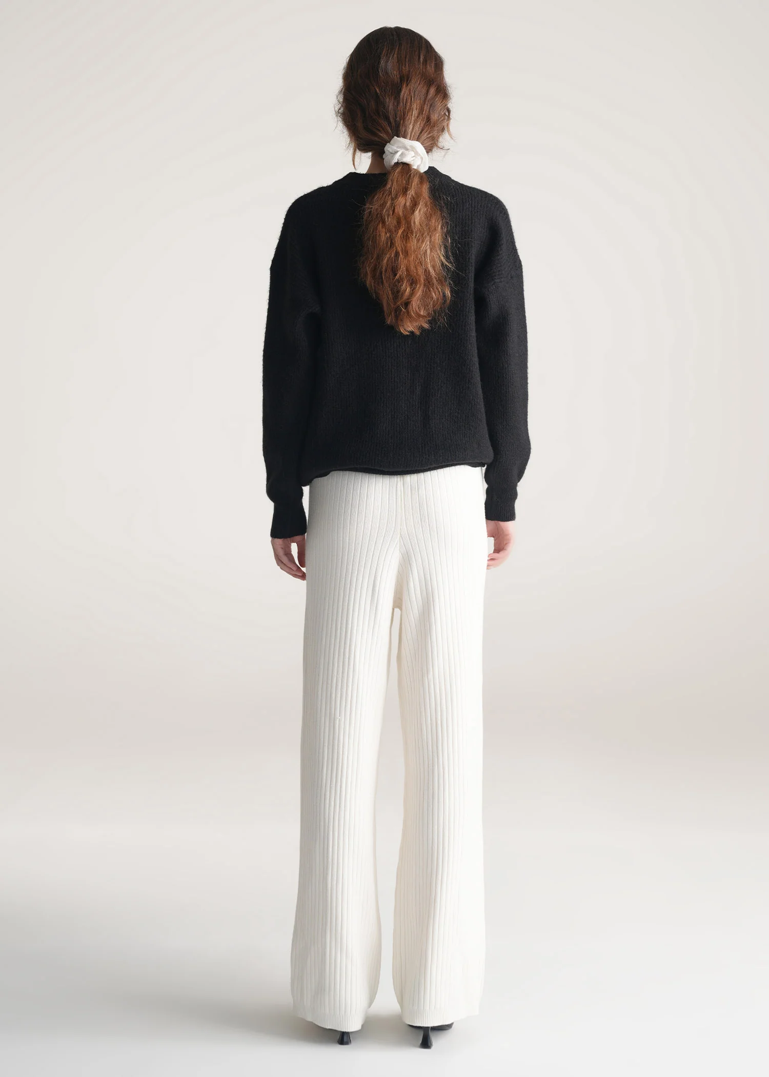 Ribbed Wide Leg Trouser- WS25-402 - Image 4