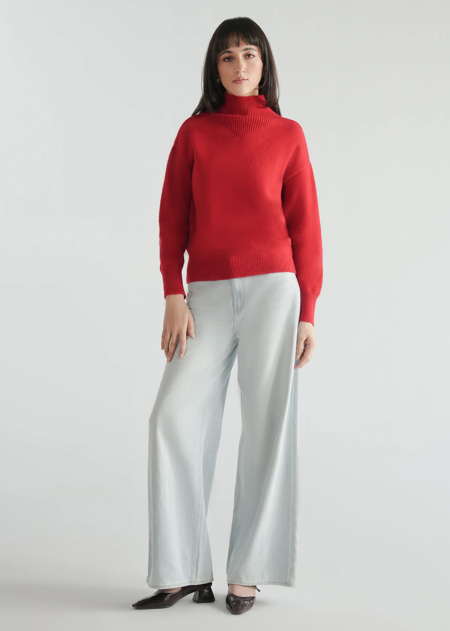High Neck Oversized Sweater- WS25-410 - Image 5
