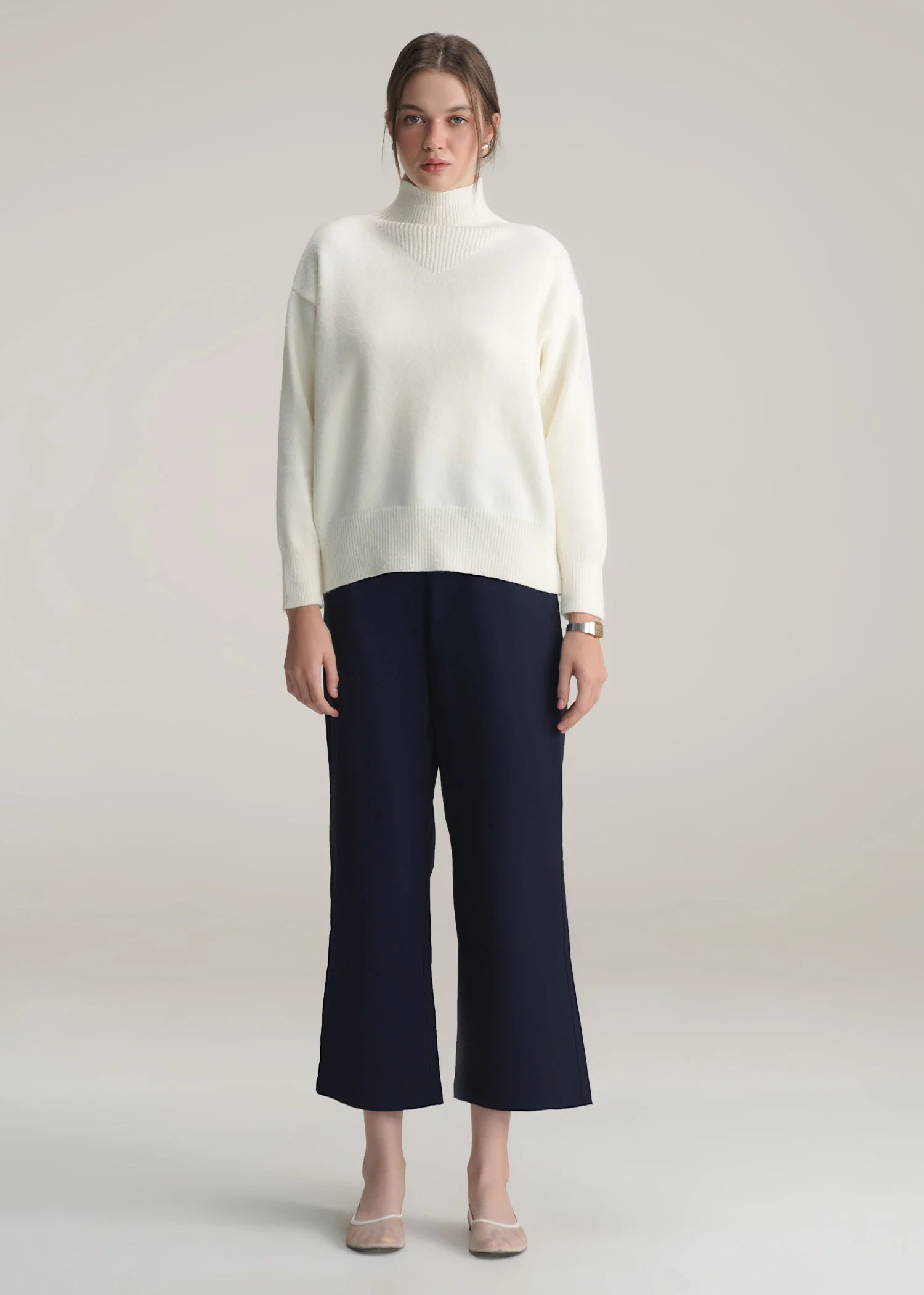 High Neck Oversized Sweater- WS25-411 - Image 4