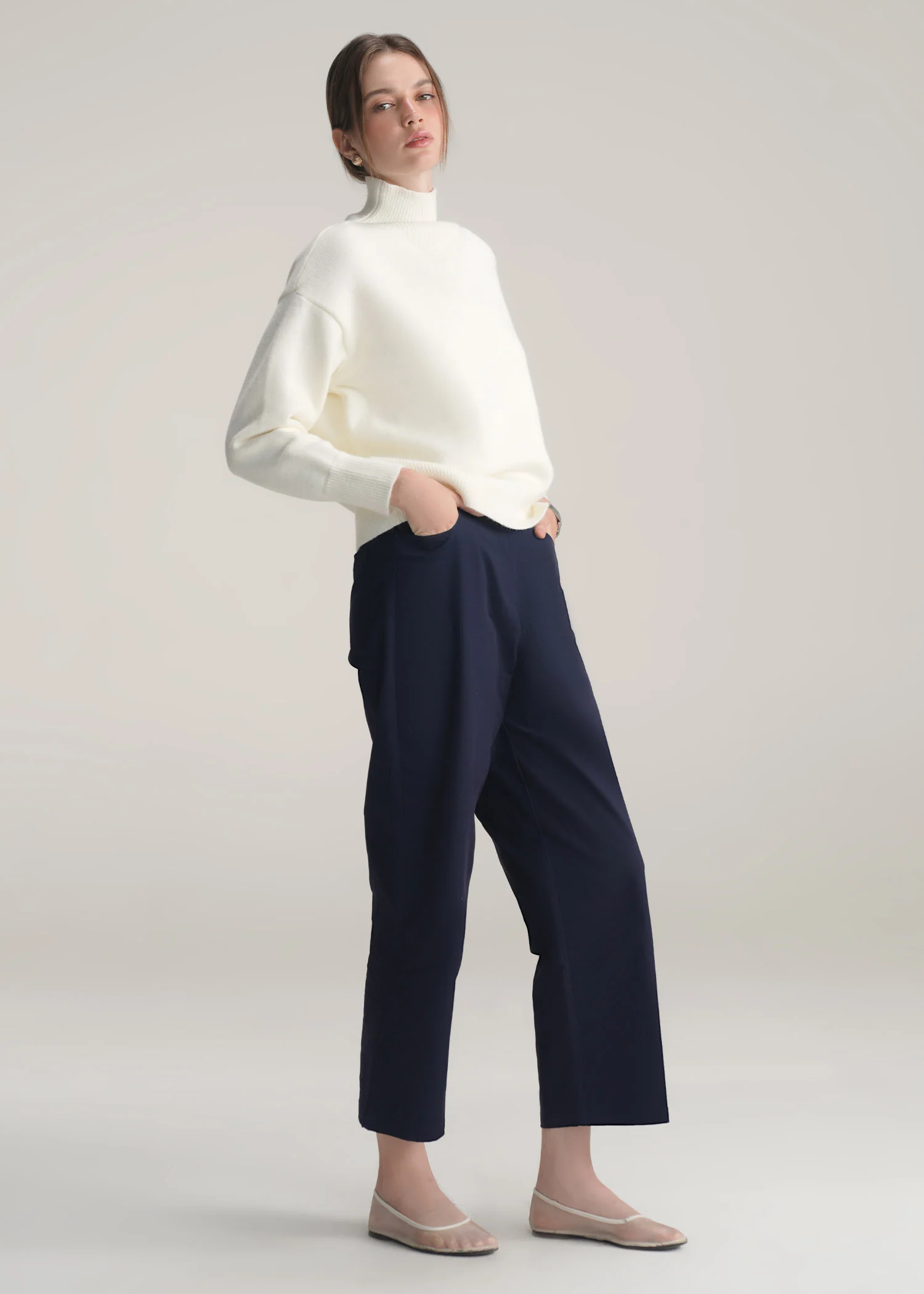 High Neck Oversized Sweater- WS25-411 - Image 5