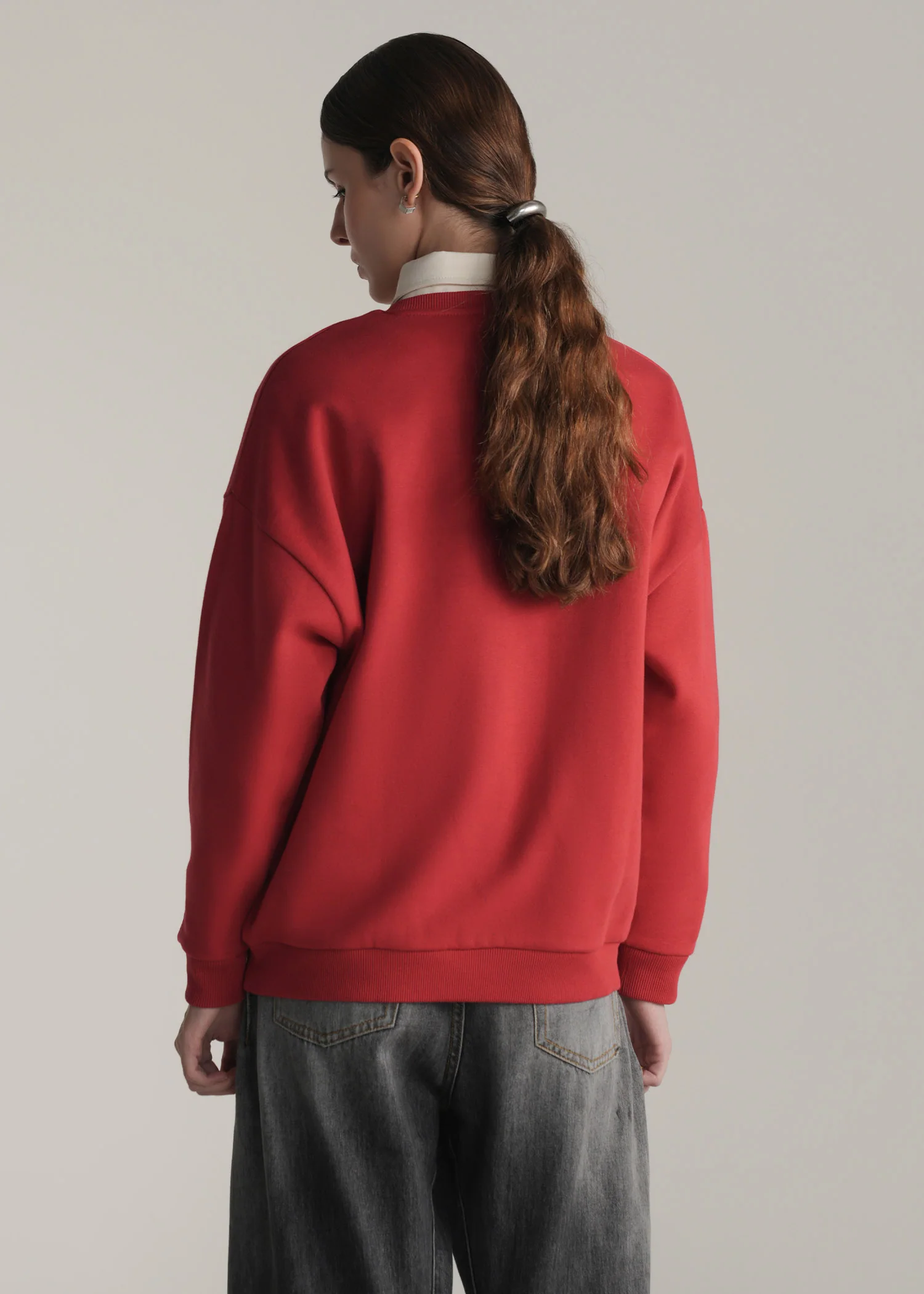 Oversized Sweatshirt with Graphic- WS25-419 - Image 3